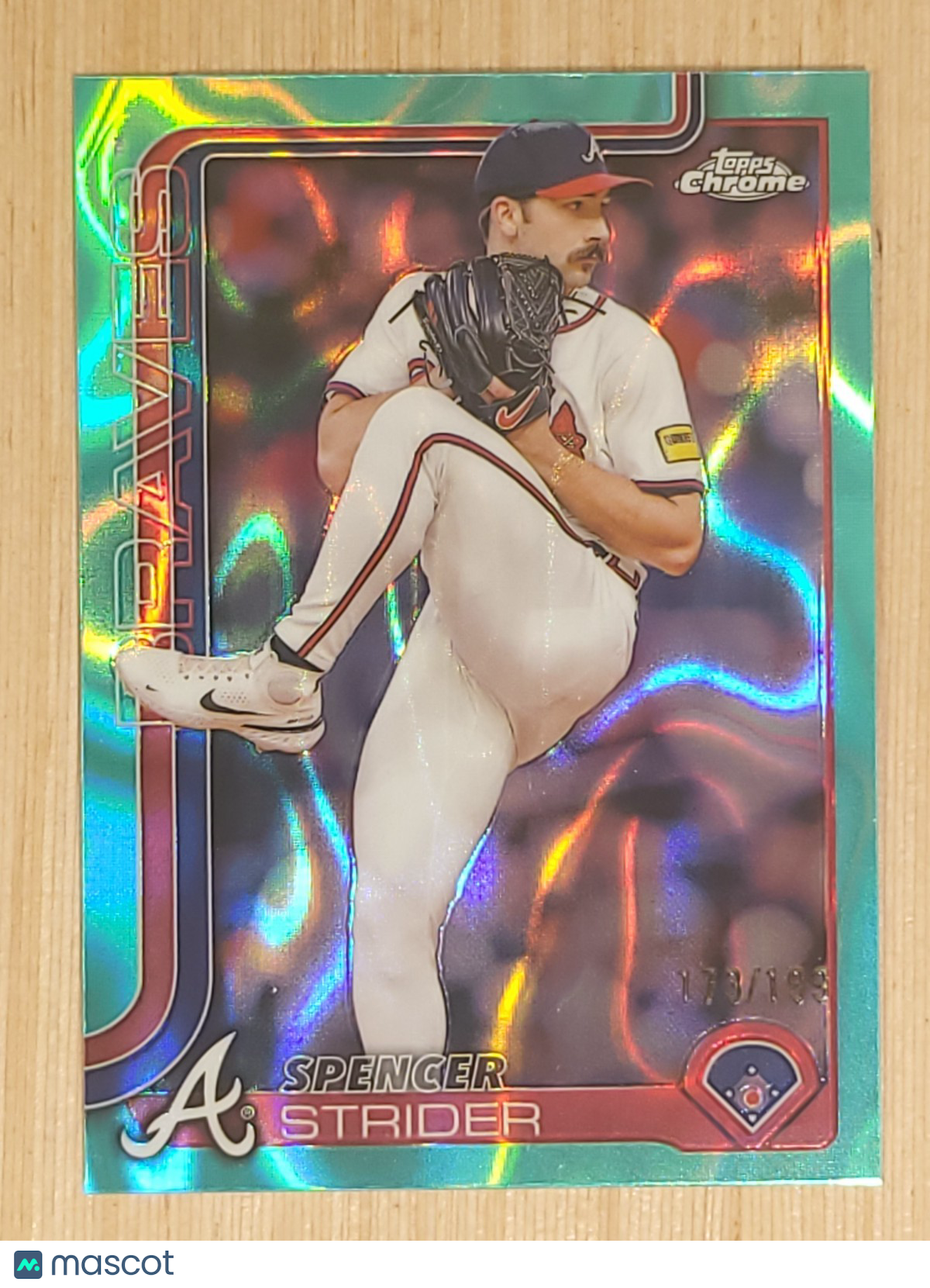 2025 Topps Chrome - Spencer Strider #46 Aqua Lava 173/199