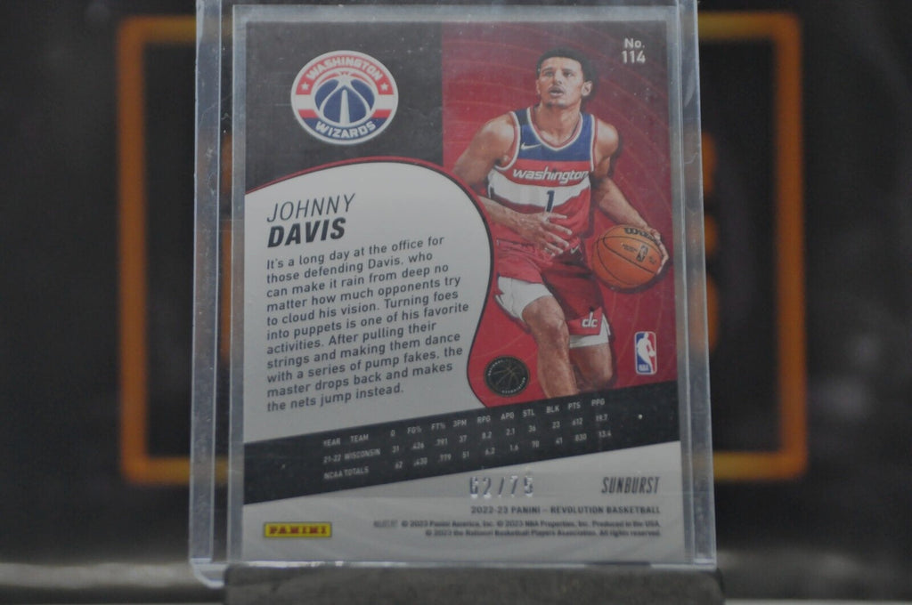 Johnny Davis [Sunburst] #114 (2022 Panini Revolution) #62/75
