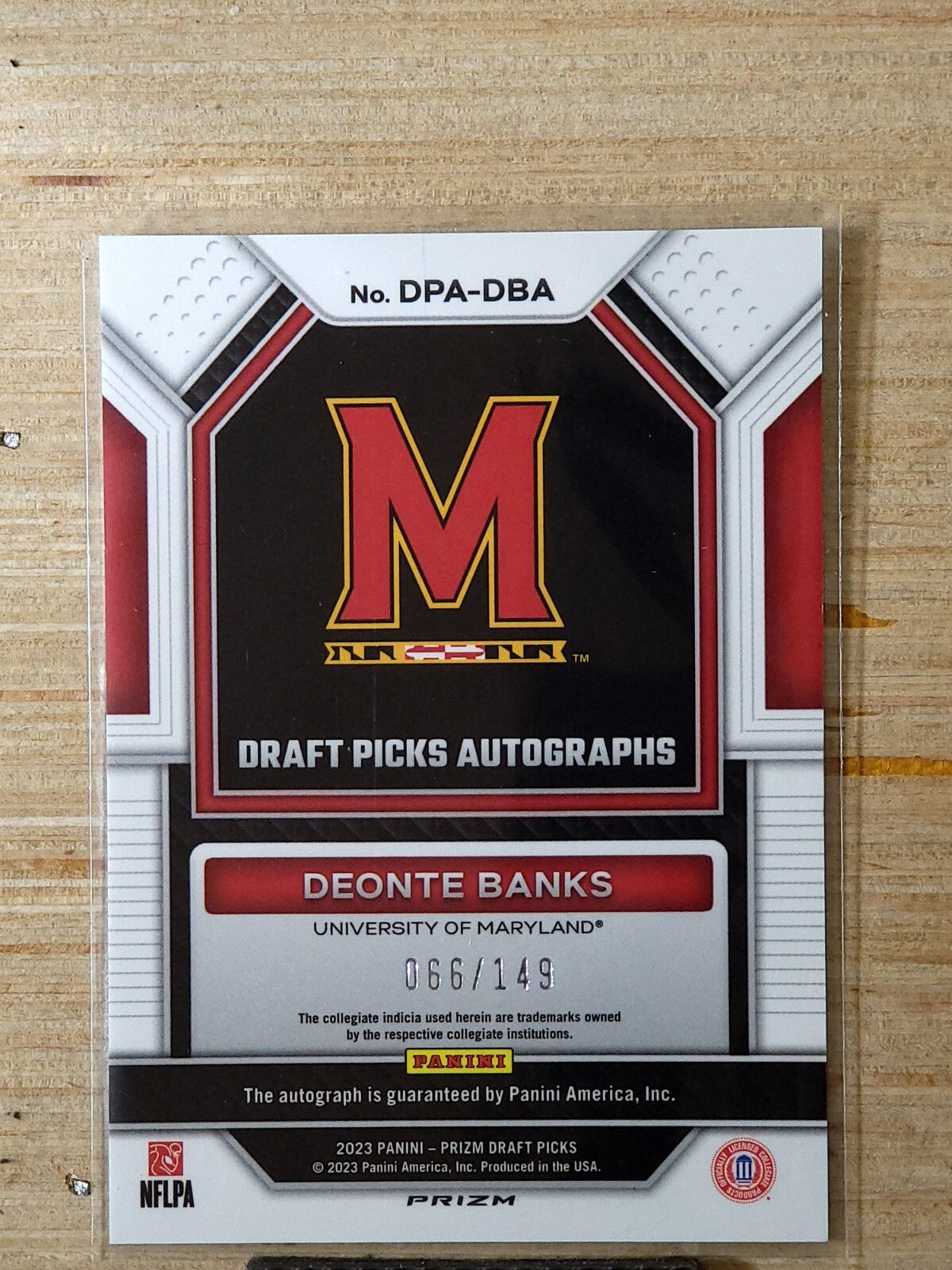 2023 Panini Prizm Draft Picks Auto Deonte Banks #DPA-DBA Blue 066 /149