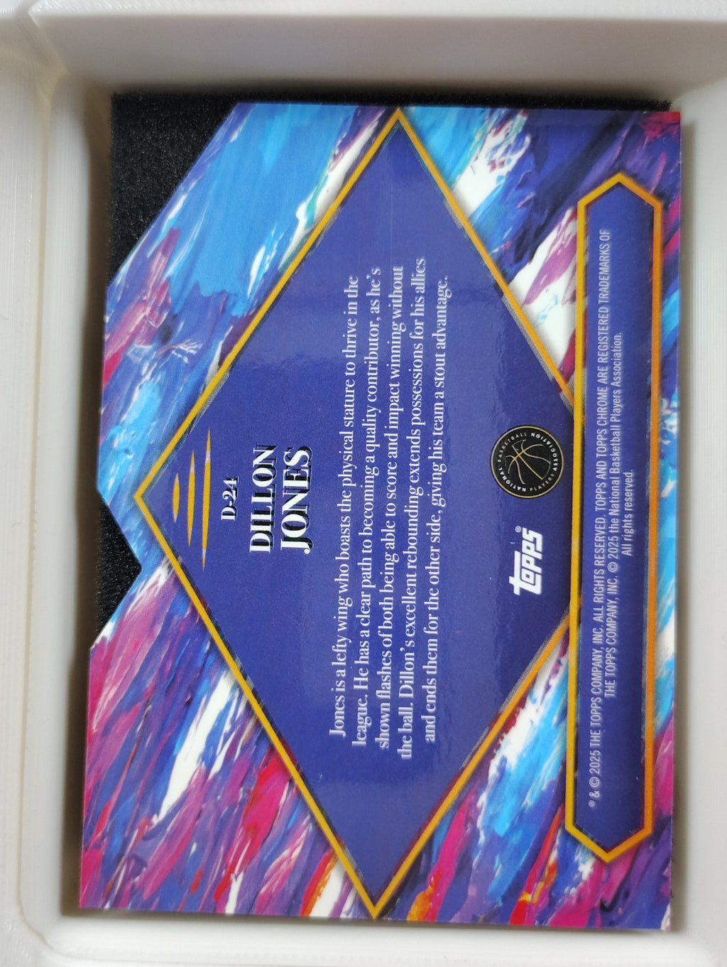 2024-25 Topps Finest Debut #D-24 Dillion Jones Purple Checkerboard 045/125