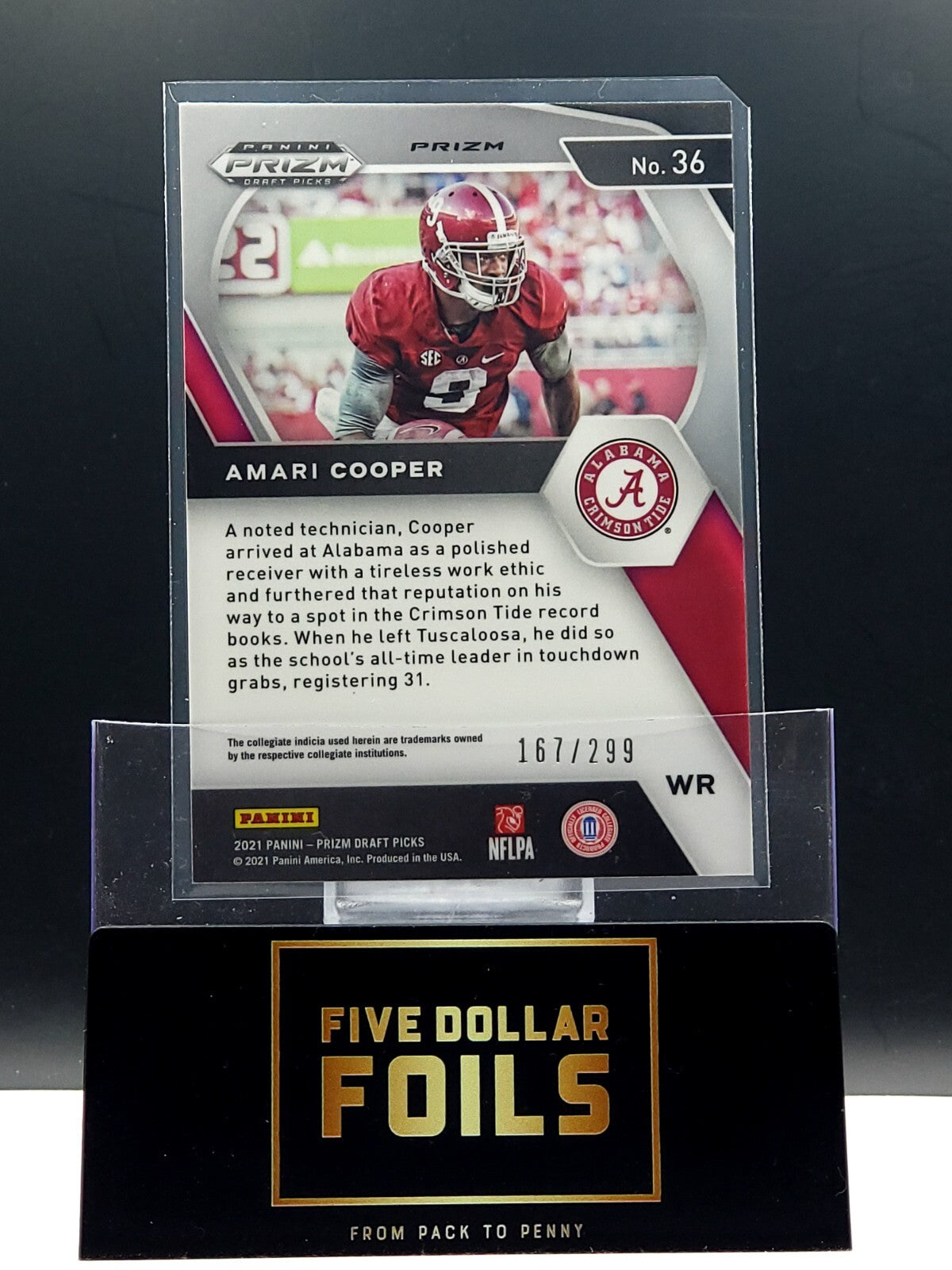 2021 Panini Prizm Draft Picks - Red Prizm #36 Amari Cooper 167/299