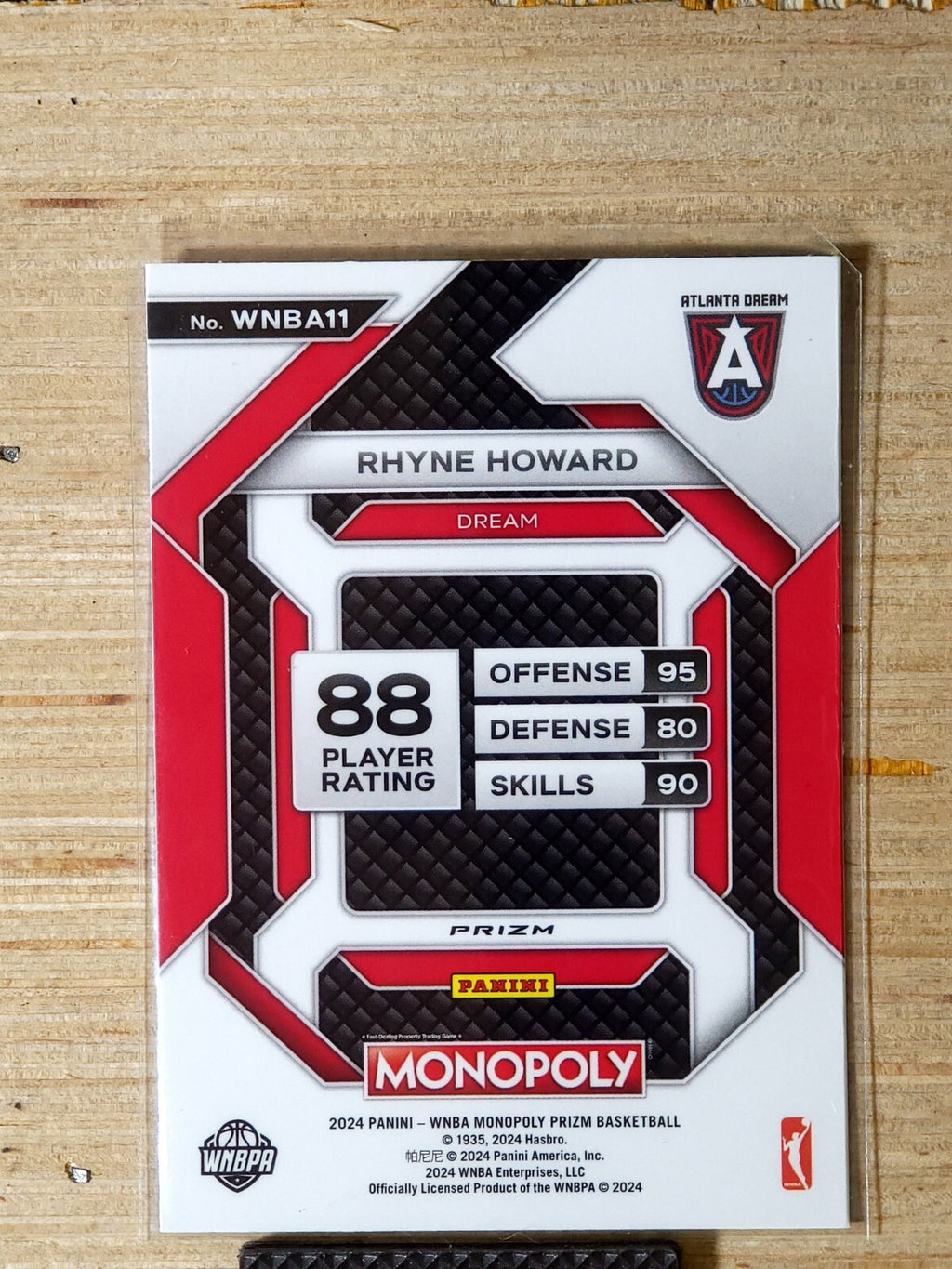 2024 Panini WNBA Prizm Monopoly #WNBA11 Rhyne Howard Classic Icons
