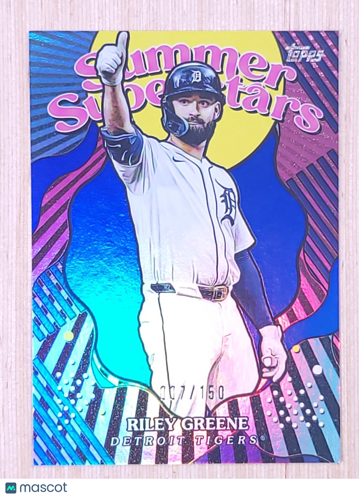 2025 Topps Summer Superstars #SS-14 Riley Greene Blue 007/150