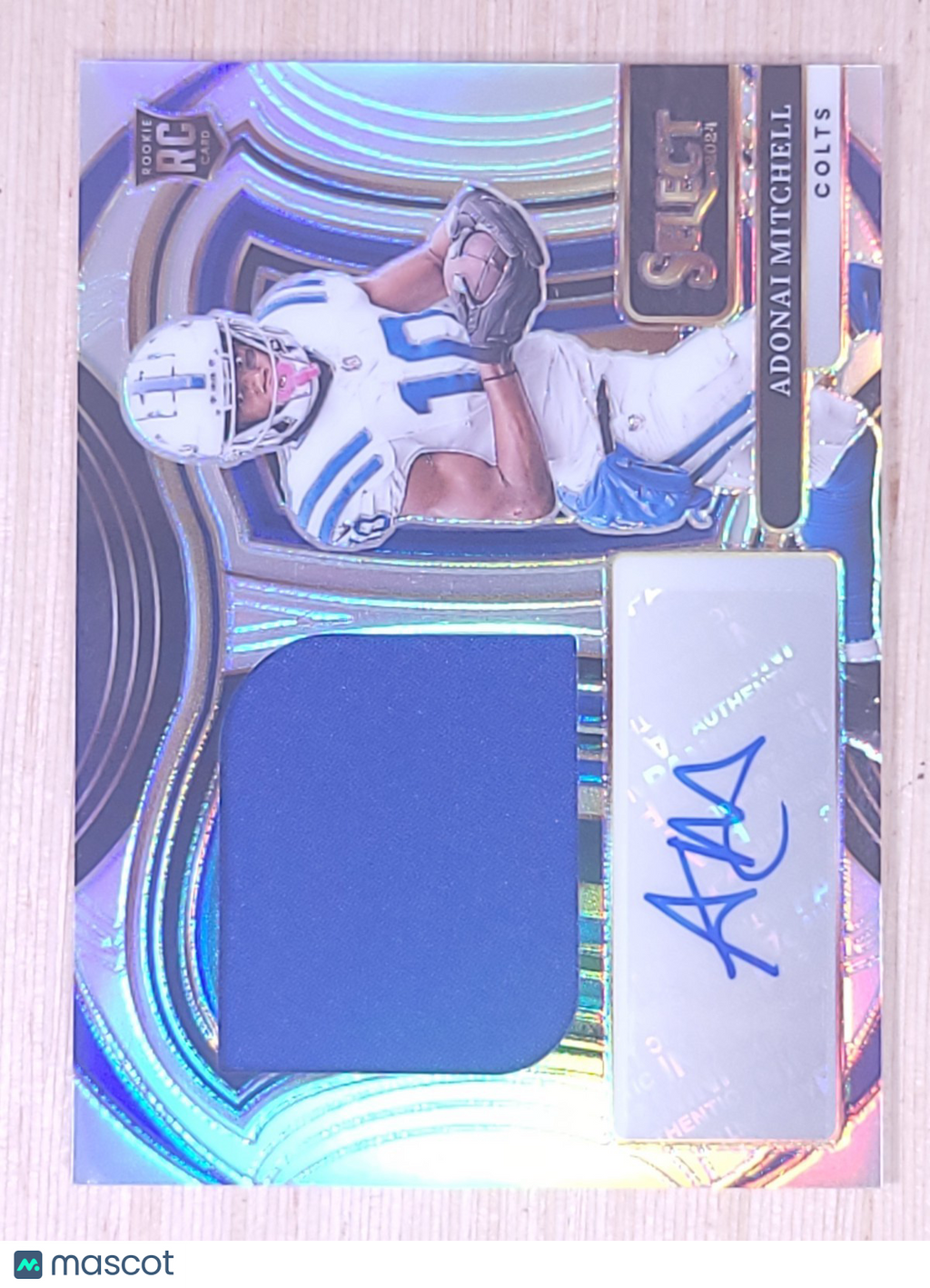 2024 Panini Select Jumbo Rookie Signature Swatches #JRSS-AML Adonai Mitchell /99