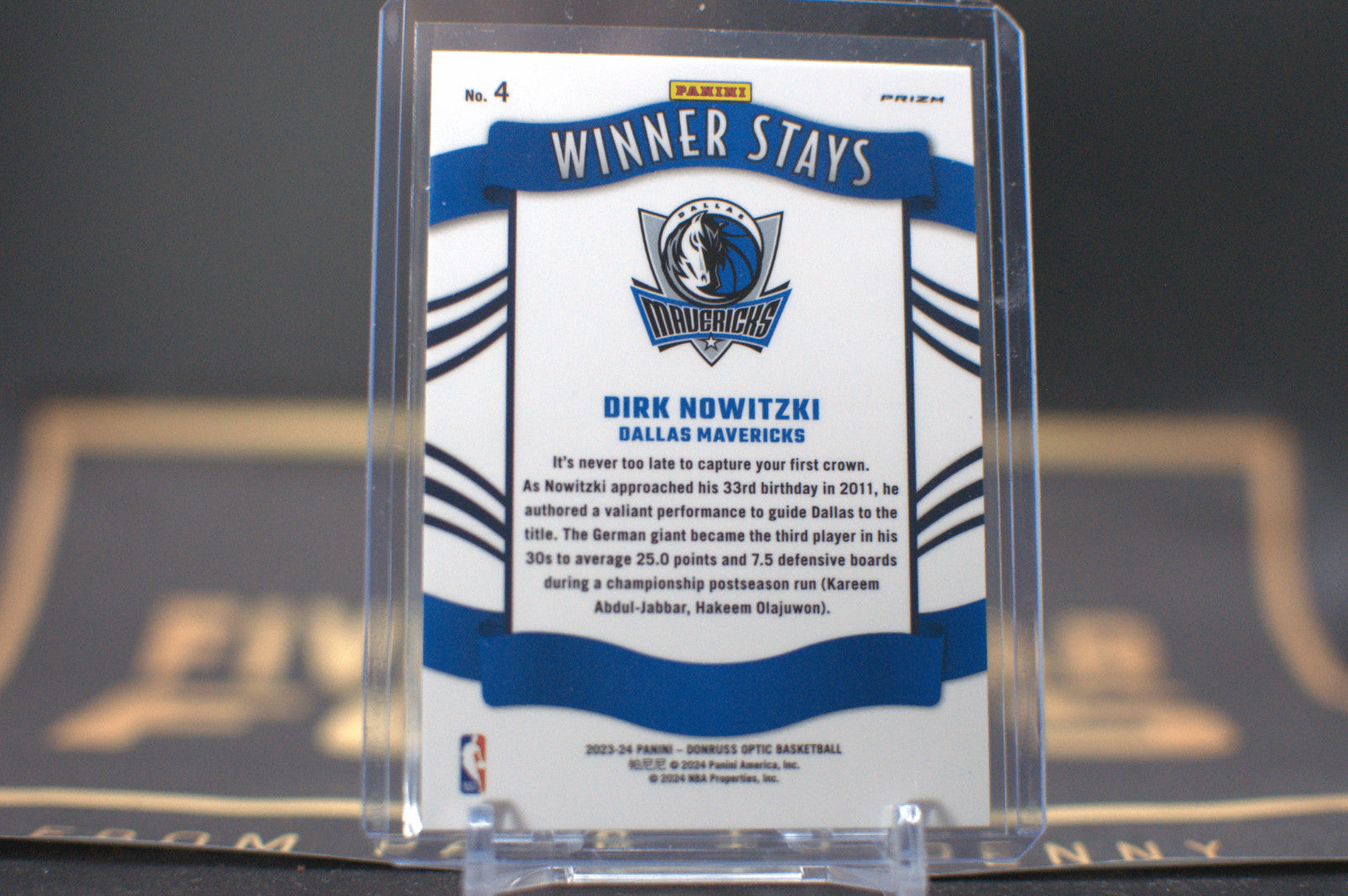 2023-24 Panini Donruss Optic - Winner Stays Purple Prizm #4 Dirk Nowitzki