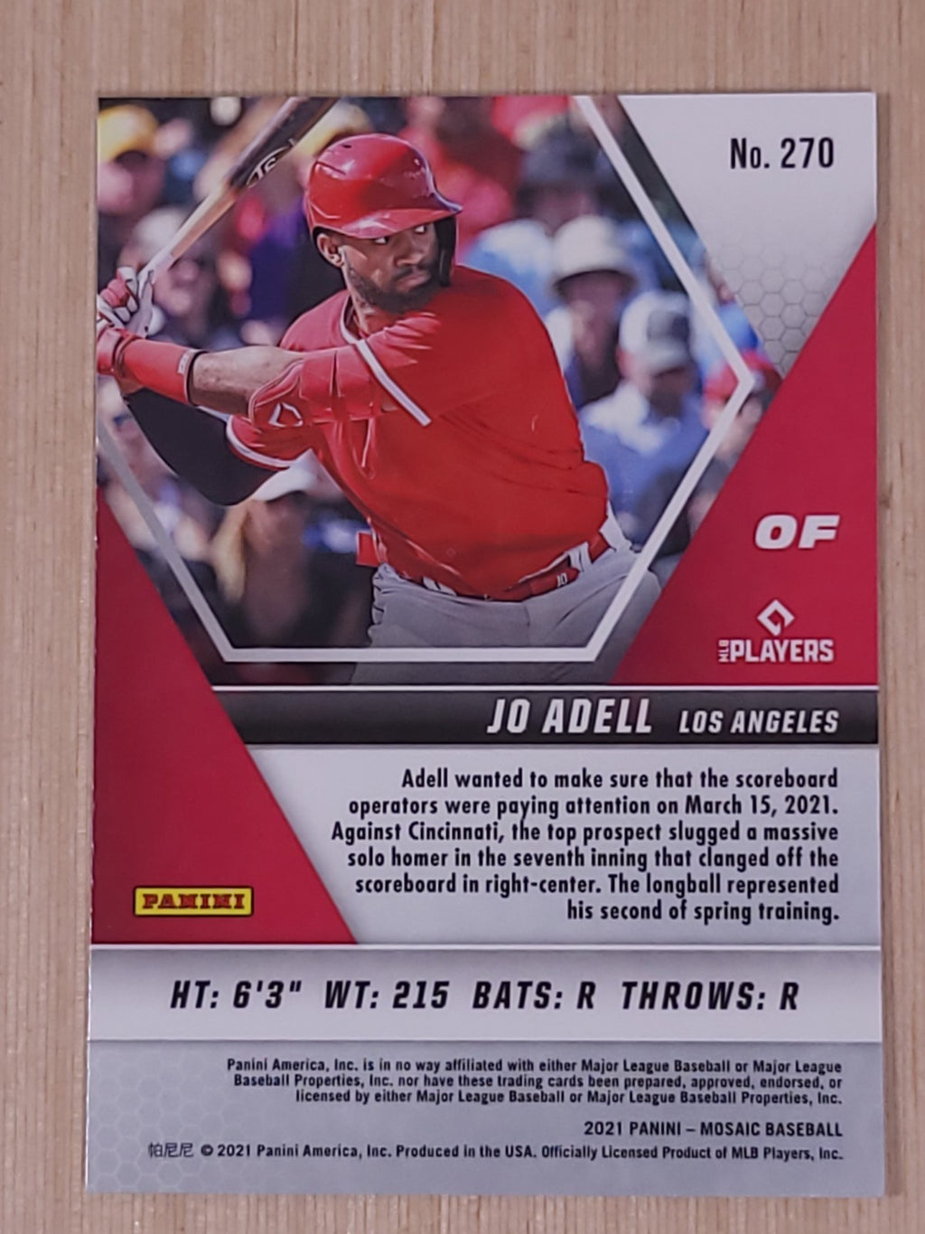 2021 Panini Mosaic - Rookie Jo Adell #270 (RC)