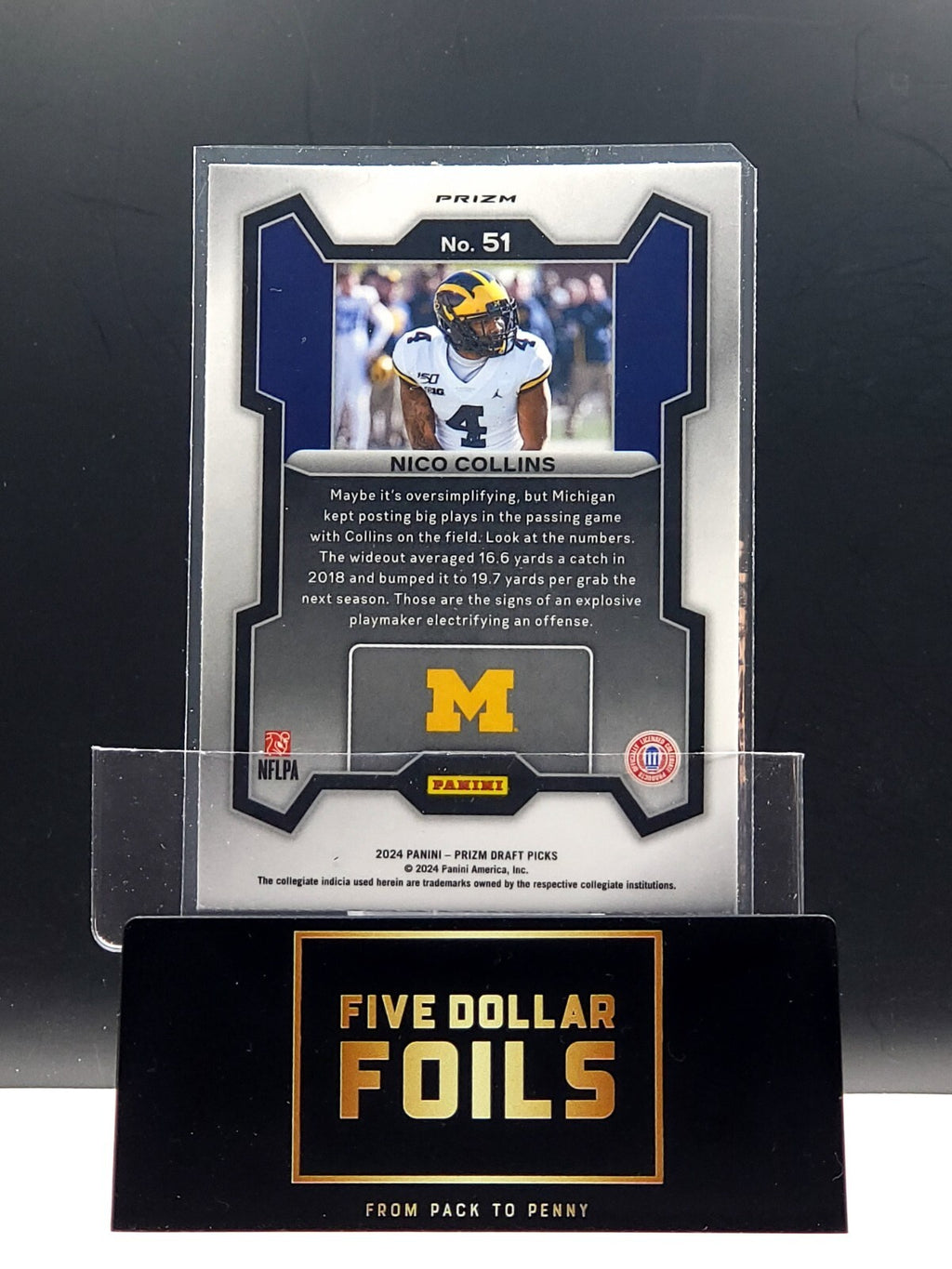 2024 Panini Prizm Draft Picks #51 Nico Collins Red Ice