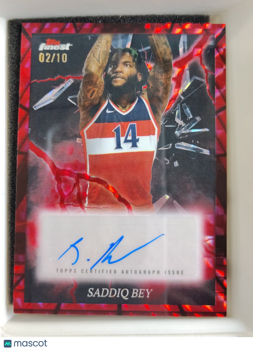 2024-25 Topps Finest Electrifying Autos #ES-SB Saddiq Bey 02/10 Red Geometric