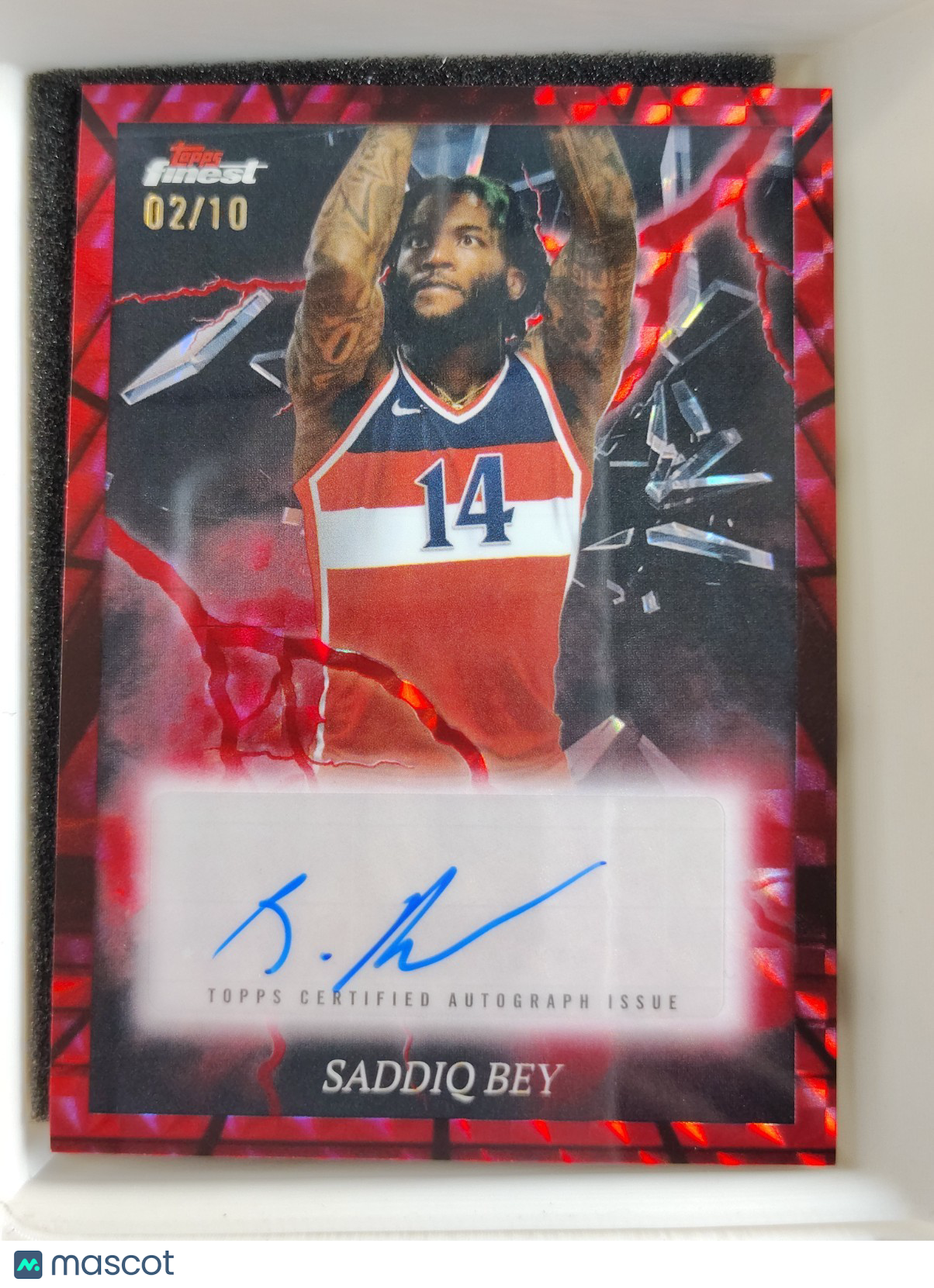 2024-25 Topps Finest Electrifying Autos #ES-SB Saddiq Bey 02/10 Red Geometric