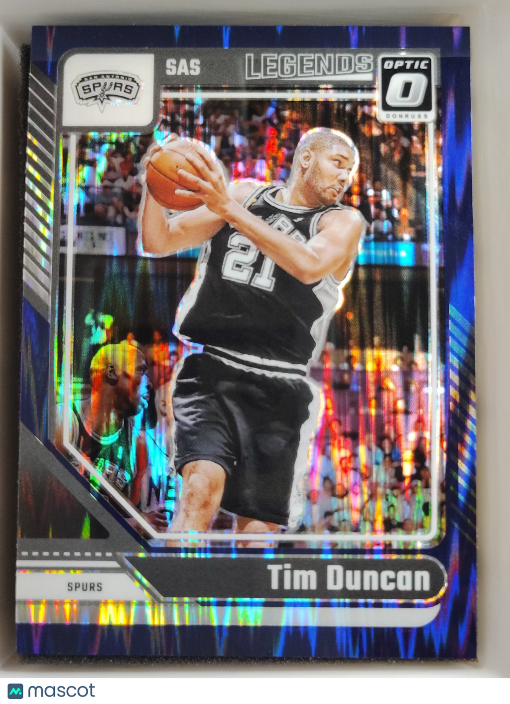 2024-25 Panini Donruss Optic Legends Tim Duncan #248 Purple Shock