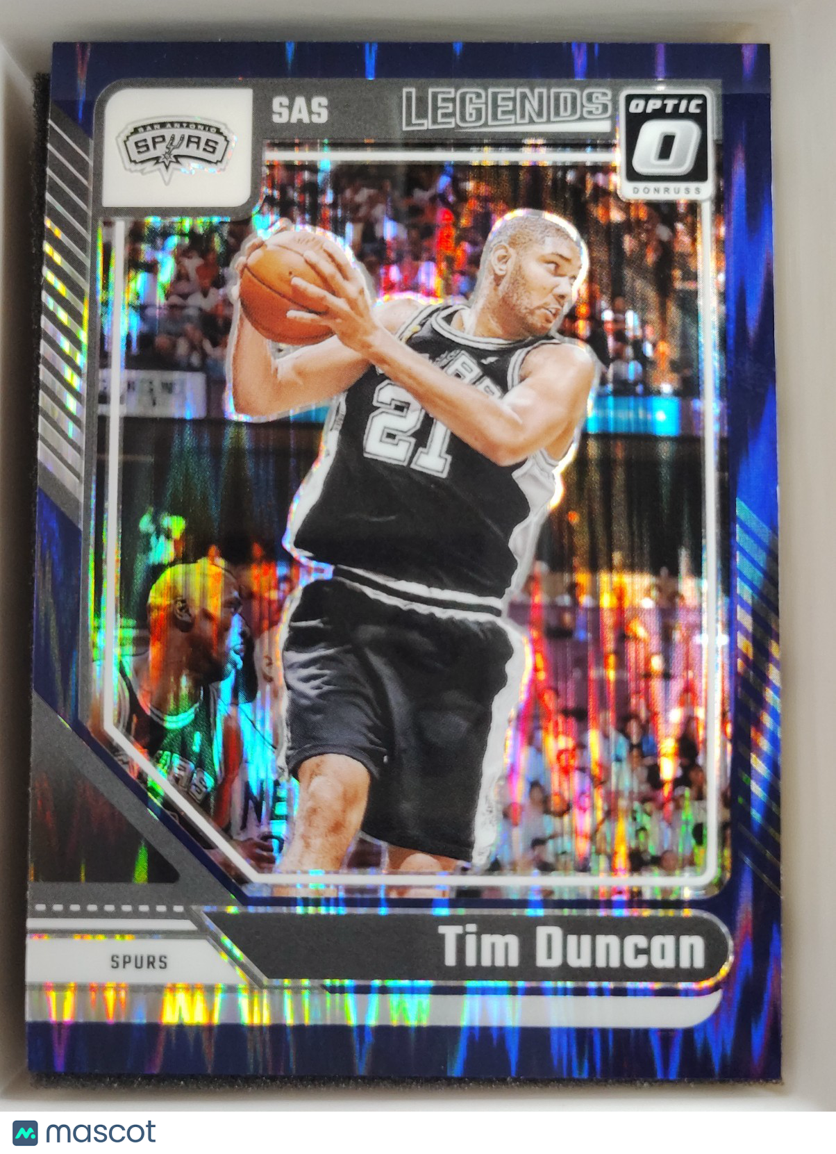 2024-25 Panini Donruss Optic Legends Tim Duncan #248 Purple Shock