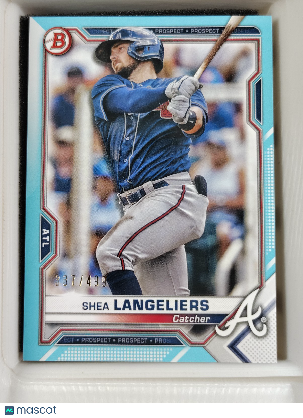 2021 Bowman #BP-28 Shea Langeliers Sky Blue 337/499