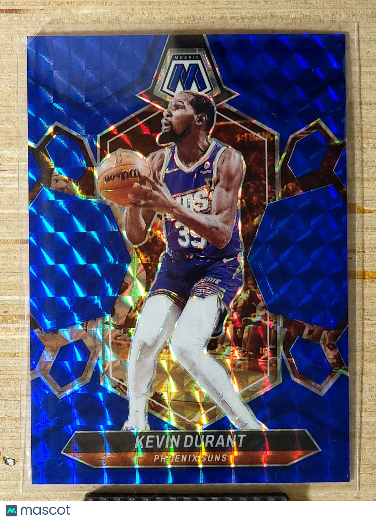 2023-24 Panini Mosaic 180 Kevin Durant Blue 015/199