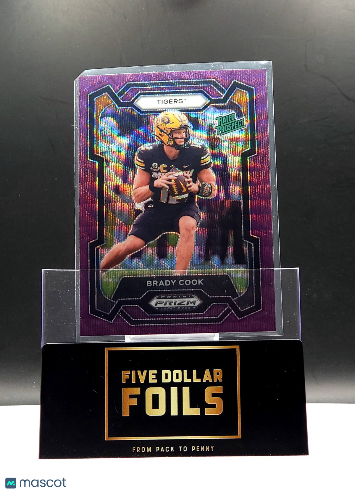 *Free Shipping @ $10* 2024 Panini Prizm Draft Picks #187 Brady Cook Purple Wave