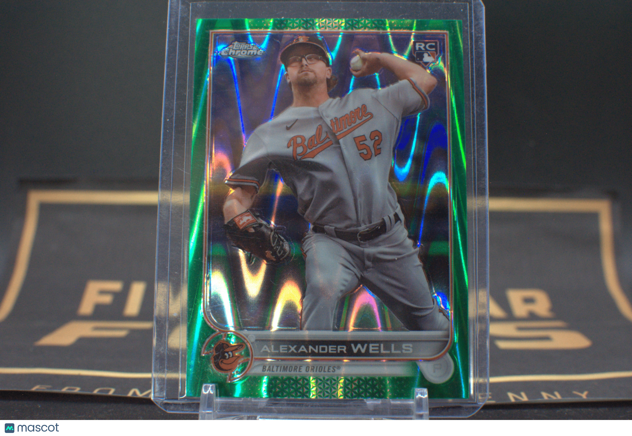 2022 Topps Chrome : Alexander Wells [Sonic Green RayWave] #49