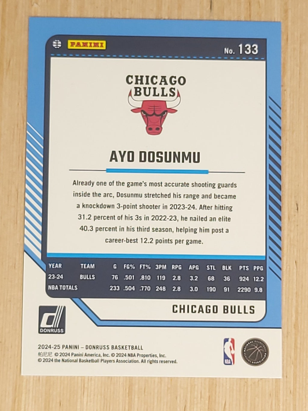 2024-25 Panini Donruss - Ayo Dosunmu #133 Choice Red /99
