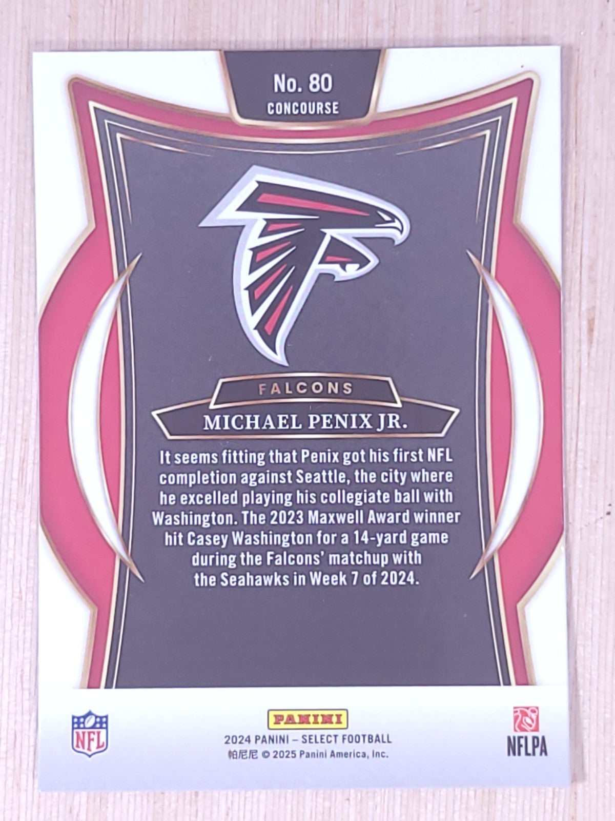 2024 Panini Select #80  Michael Penix Jr. Concourse