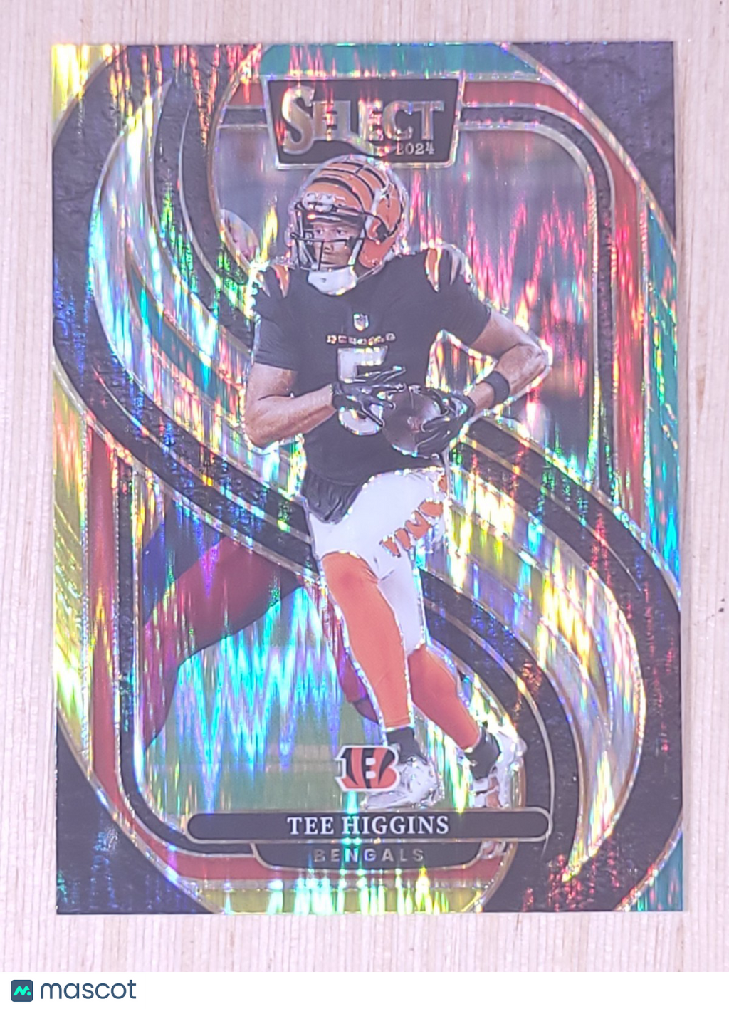 2024 Panini Select #193 Tee Higgins Premier Level Green Yellow Shock