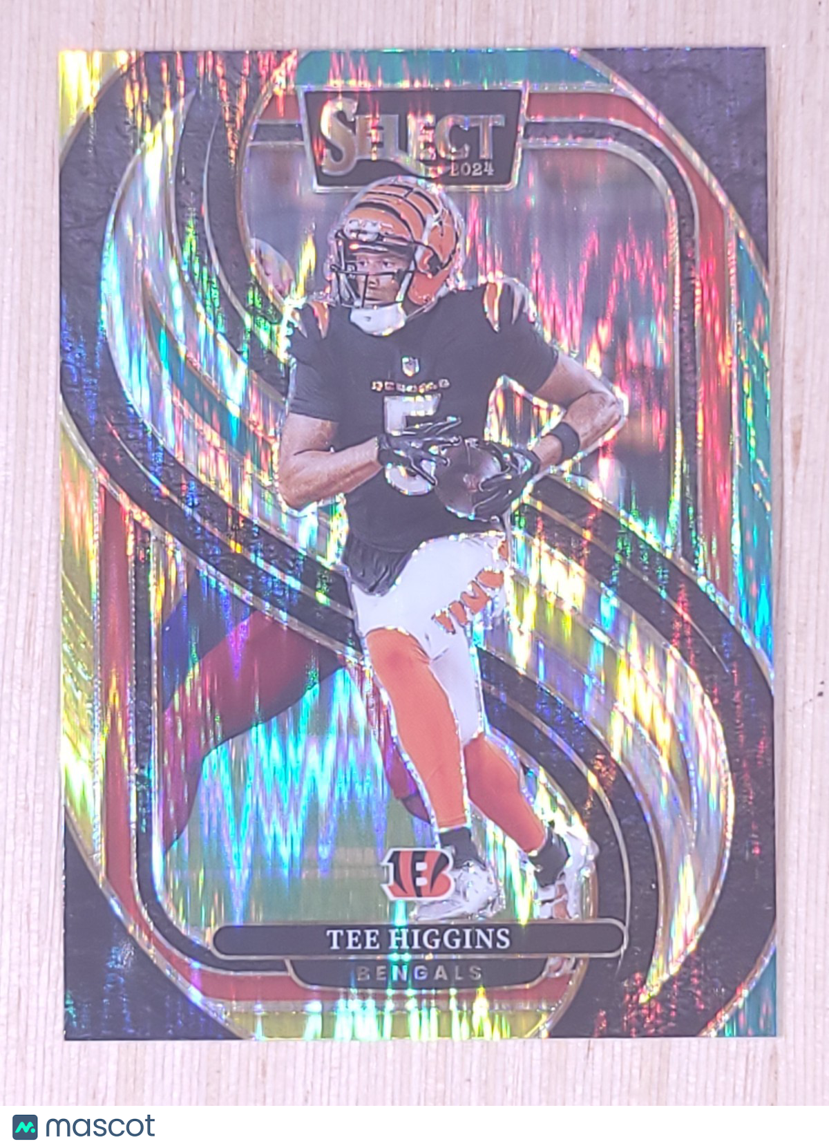 2024 Panini Select #193 Tee Higgins Premier Level Green Yellow Shock
