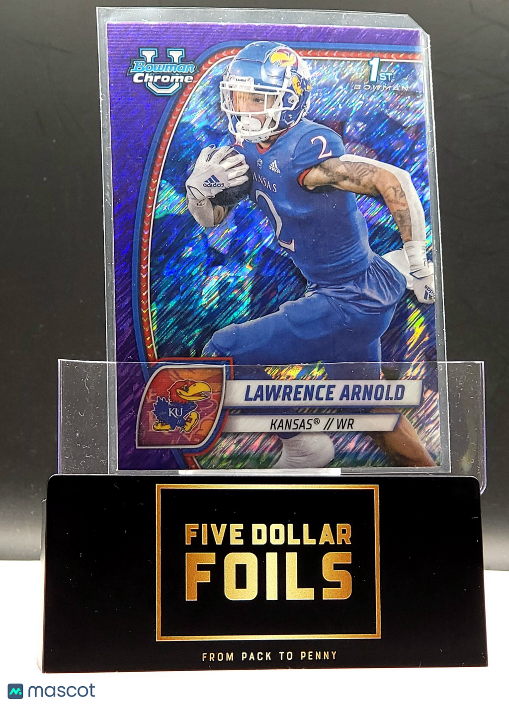 2024 Bowman University Chrome # 120 Lawrence Arnold Purple Shimmer