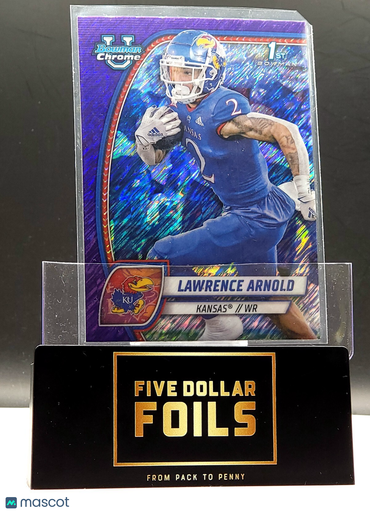 2024 Bowman University Chrome # 120 Lawrence Arnold Purple Shimmer