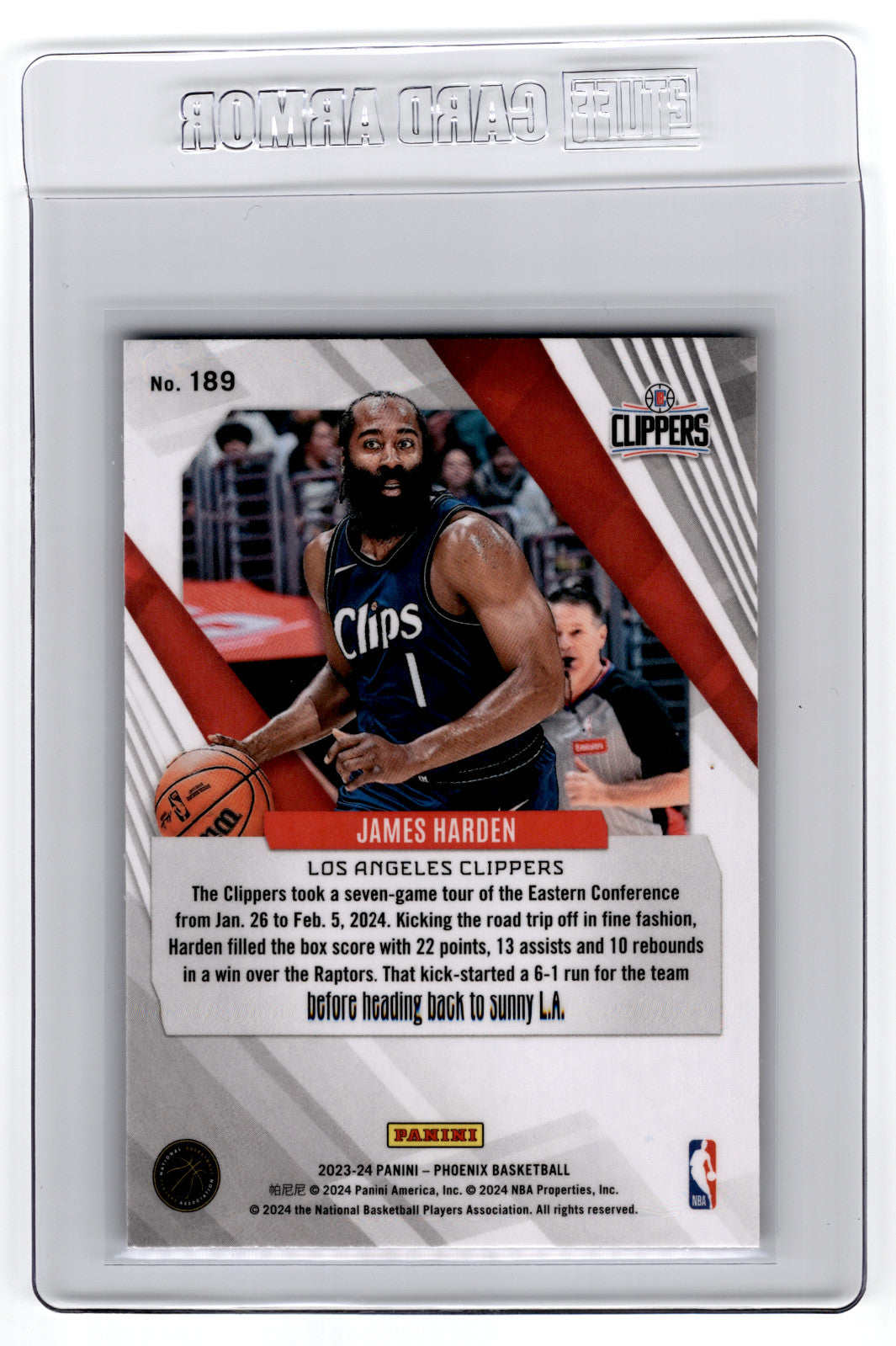 2023 Panini Phoenix James Harden [Red Ice] #189 **Free Shipping @ $10+**