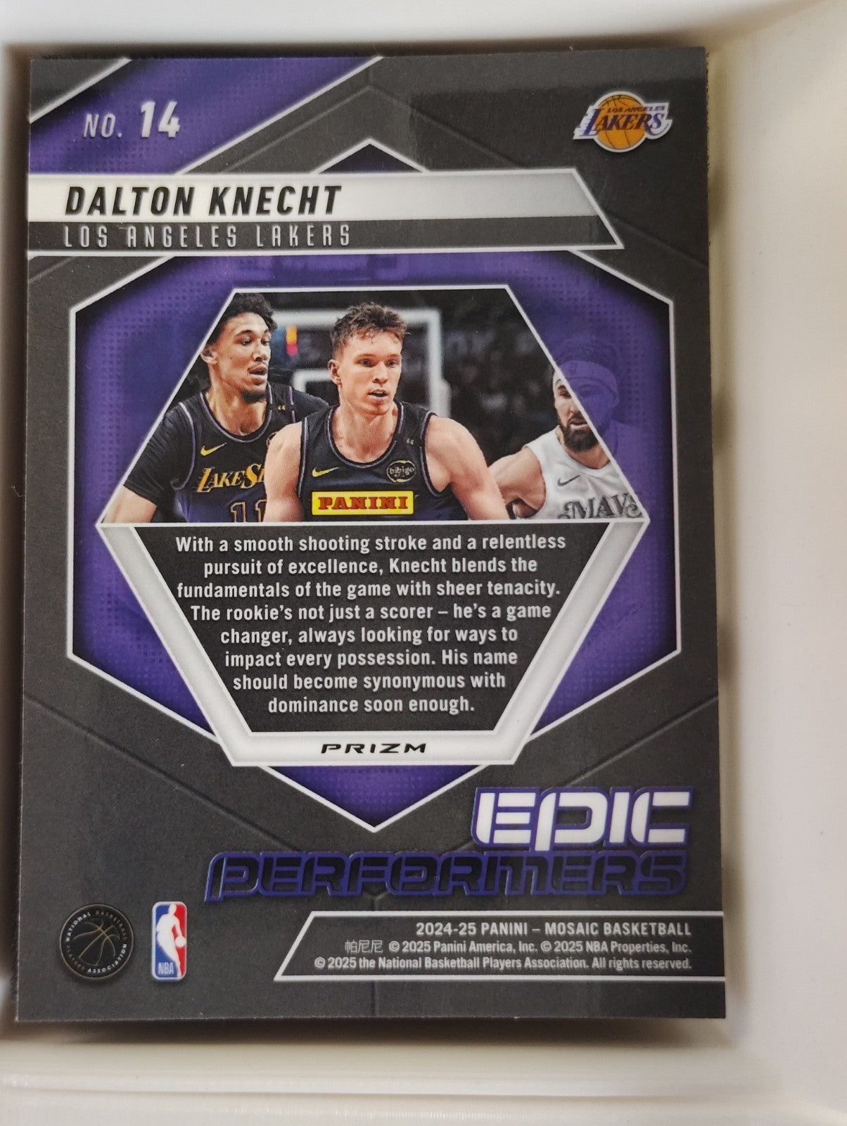2024-25 Panini Mosaic - Epic Performers Dalton Knecht #14 Mosaic Prizm (RC)
