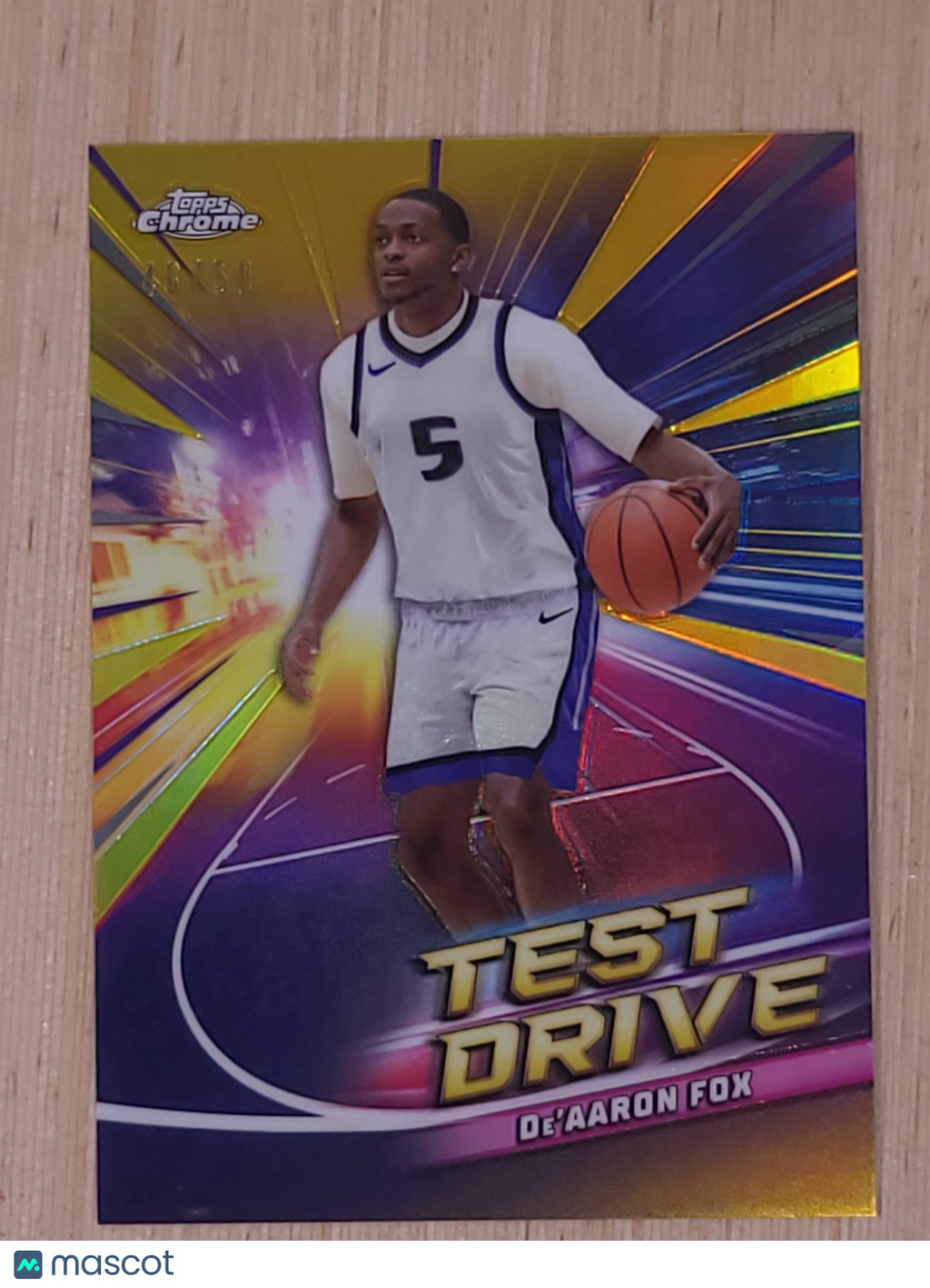 2024-25 Topps Chrome Test Drive #TD-19 De'Aaron Fox Gold 46/50