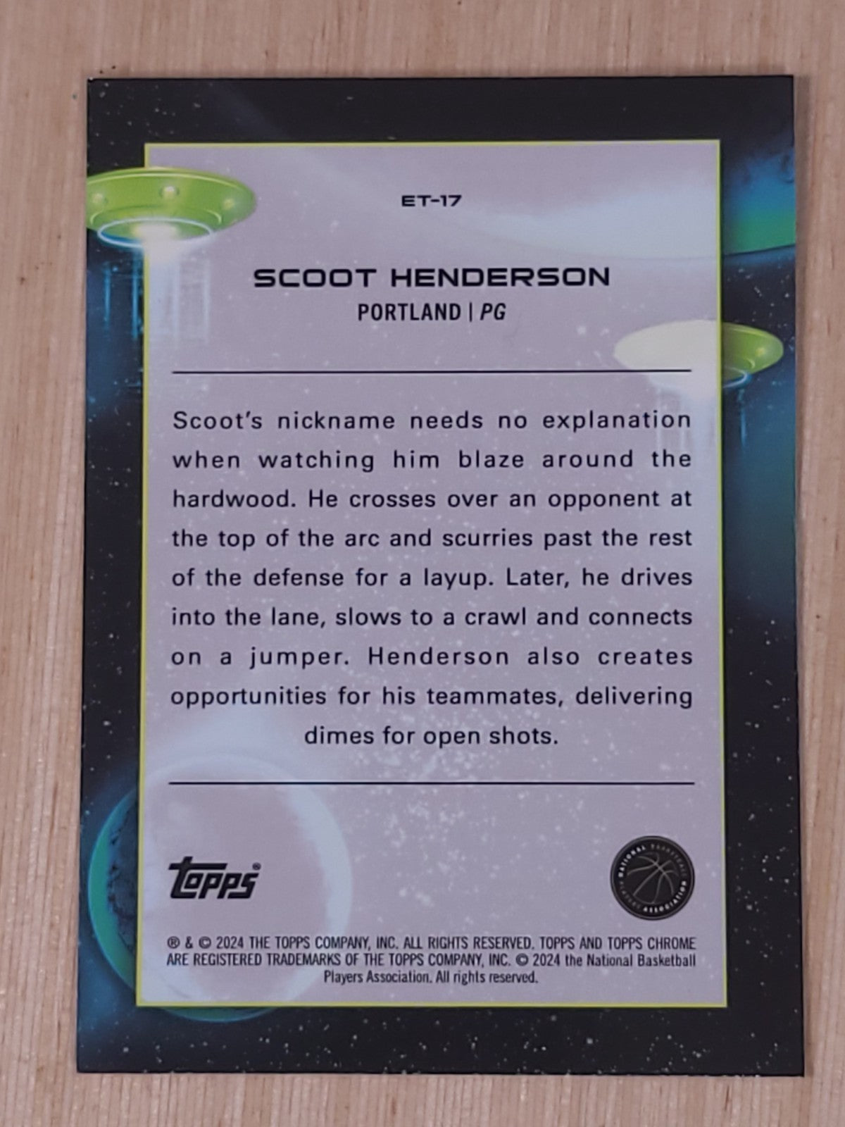 2023-24 Topps Cosmic Chrome - Extraterrestrial Talent Scoot Henderson #ET-17