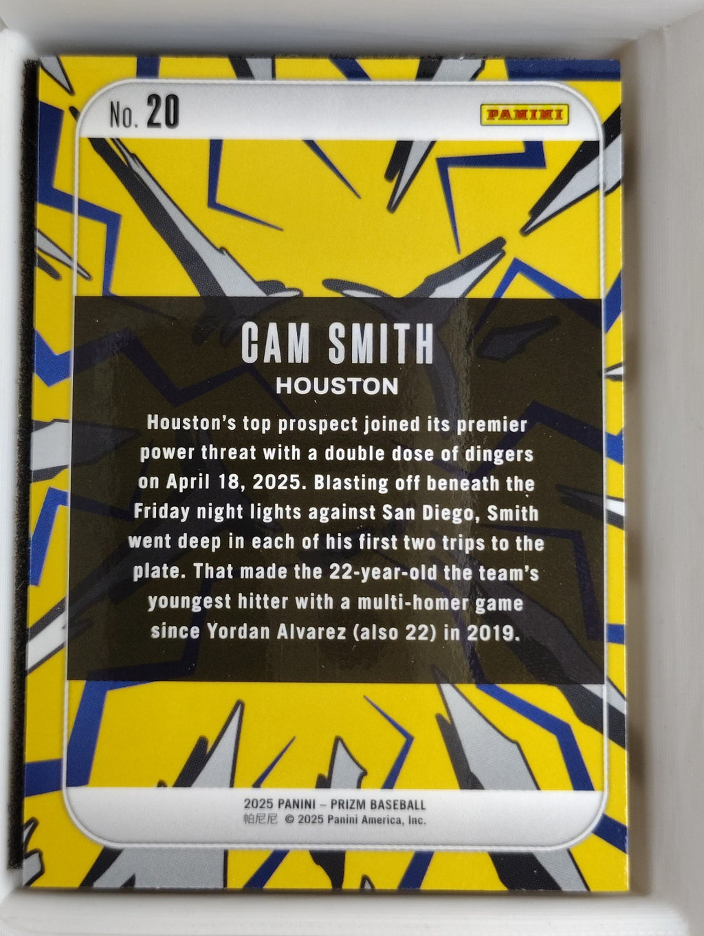2025 Panini Prizm Dingers! Cam Smith #20