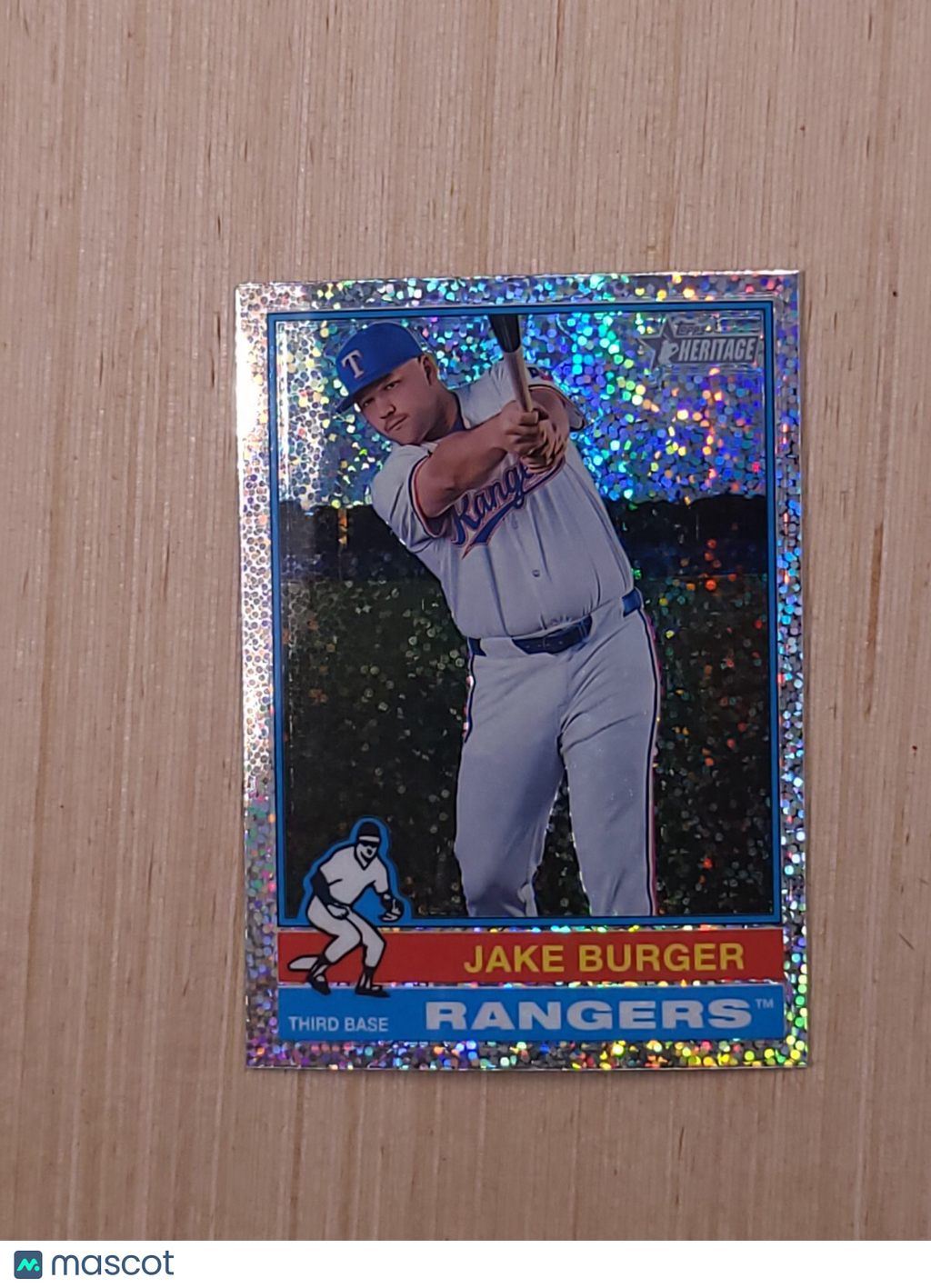 2025 Topps Heritage - Jake Burger #352 Chrome Silver Sparkle Refractor