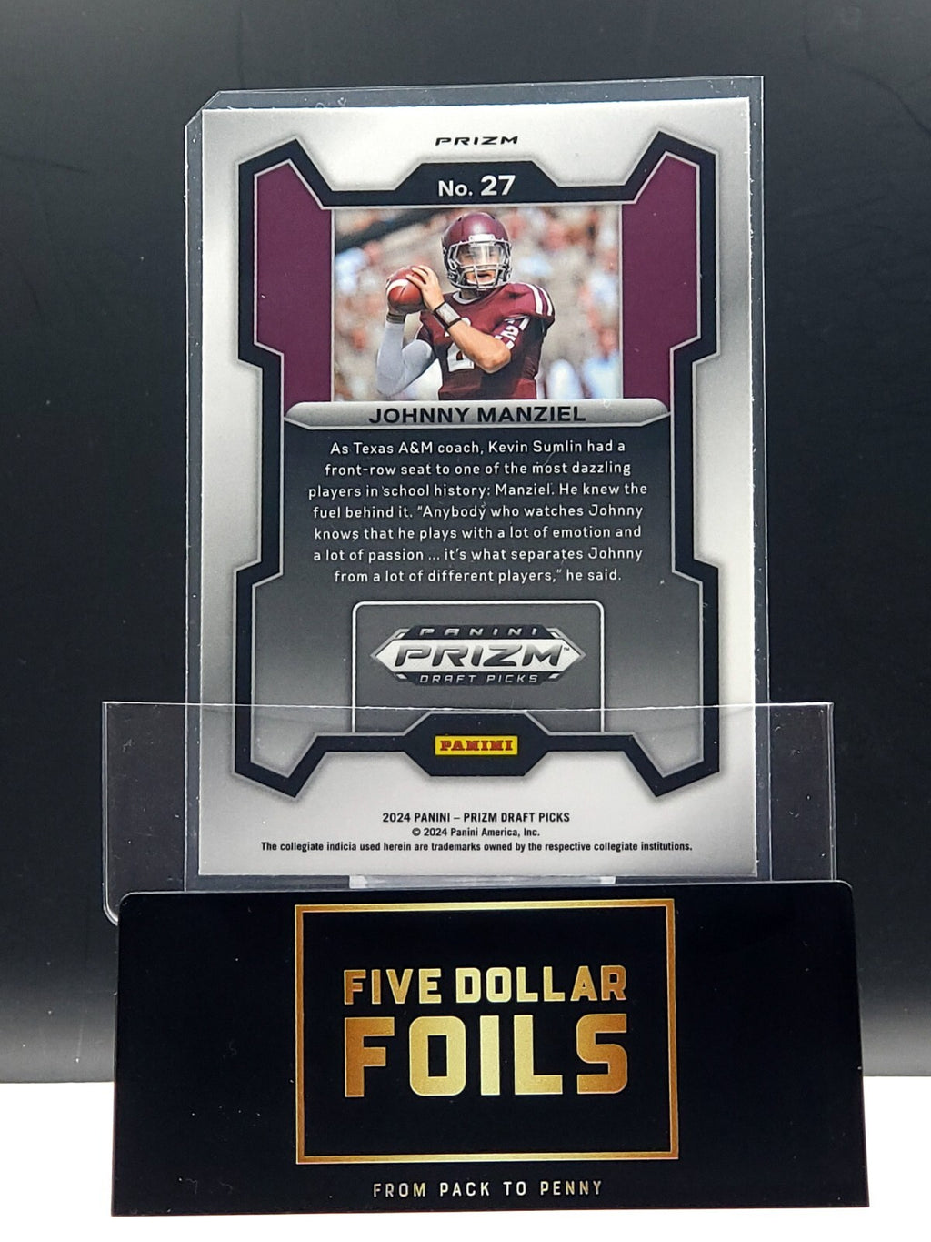 2024 Panini Prizm Draft Picks #27 Johnny Manziel Red Ice