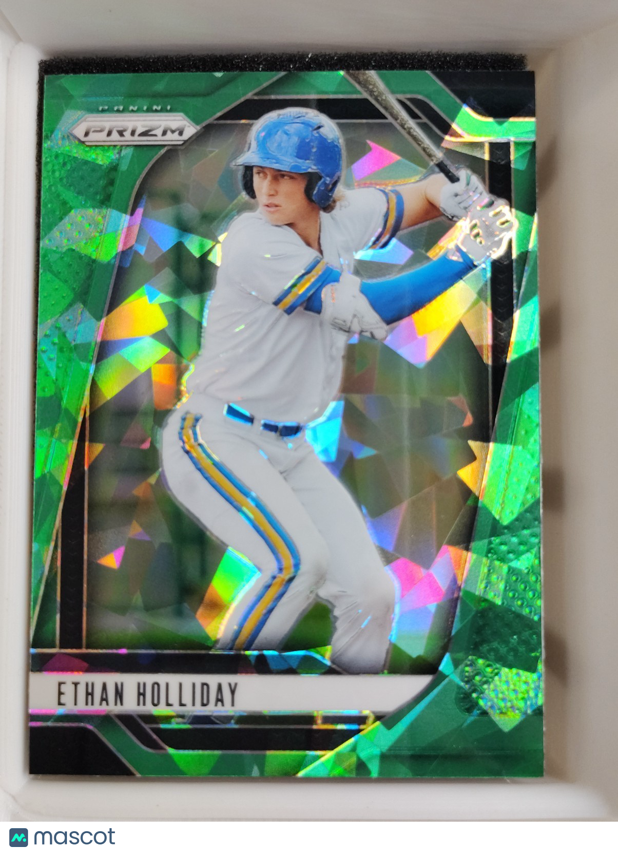 2025 Panini Prizm #82 Ethan Holliday Green Ice