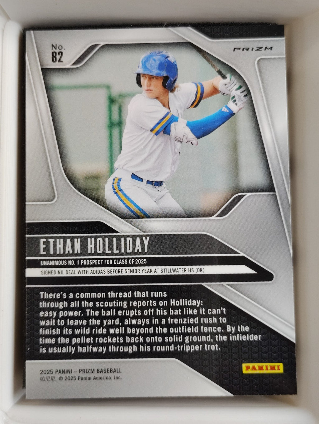 2025 Panini Prizm #82 Ethan Holliday Green Ice
