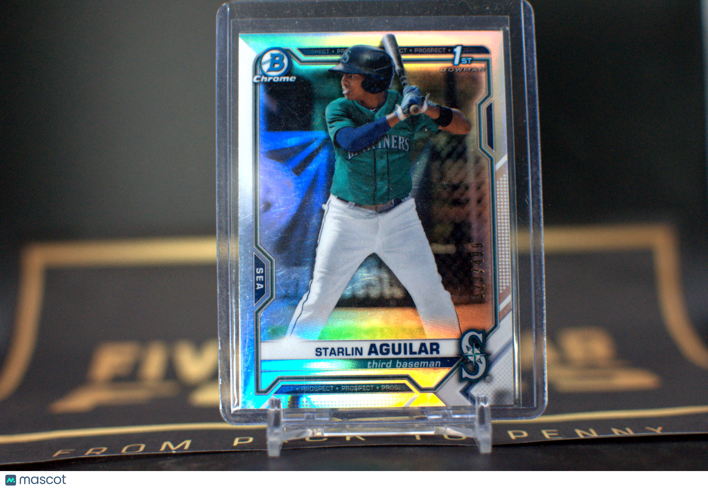 2021 Bowman Chrome Prospects: Starlin Aguilar [Refractor] #BCP-249