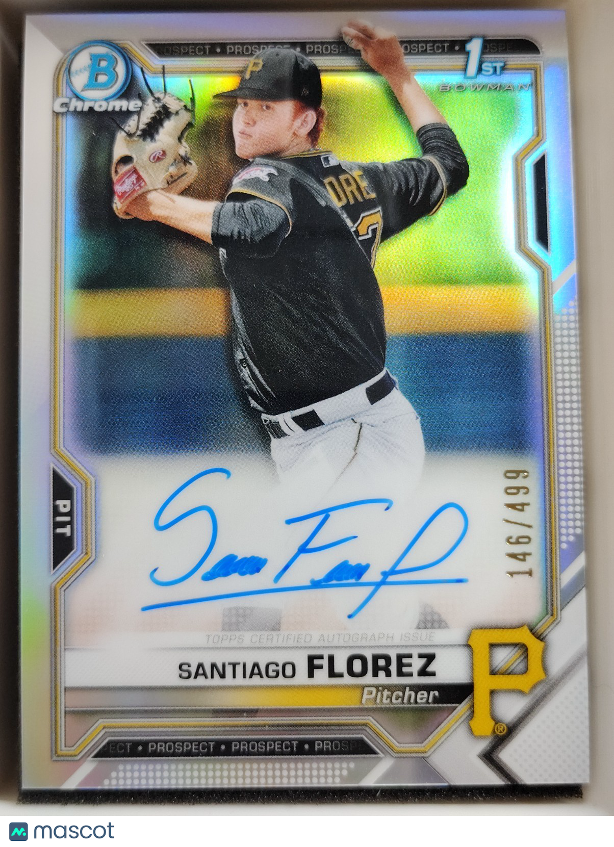 2021 Bowman Chrome Auto Santiago Florez #CPA-SF Refractor 146/499