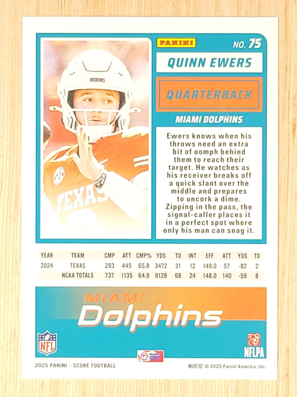 2025 Score #75 Quinn Ewers