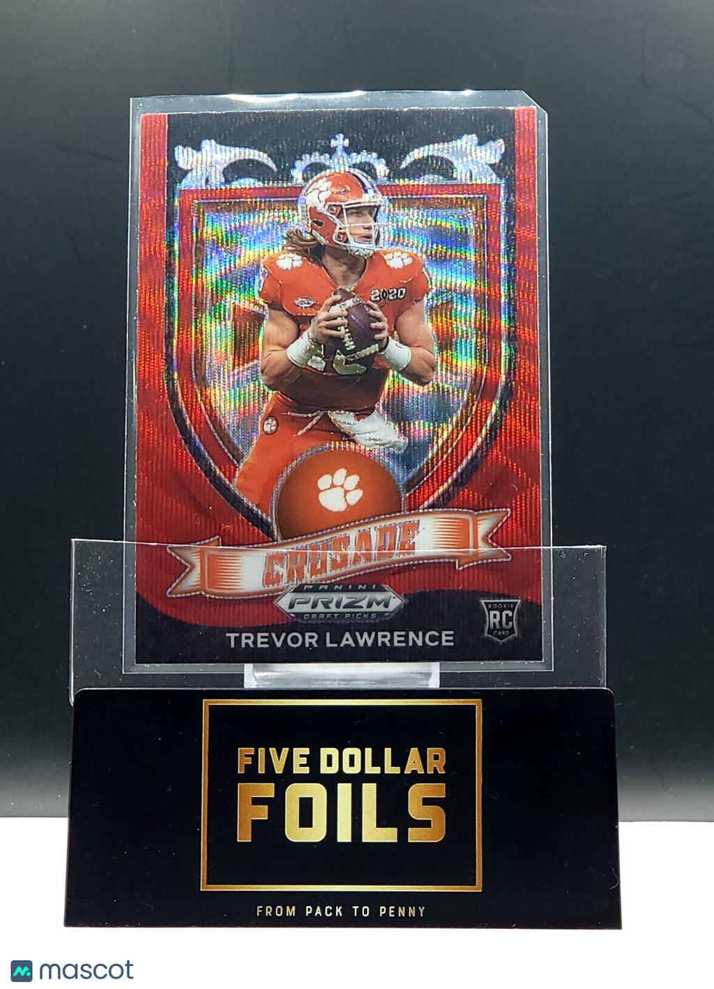 2021 Panini Prizm Draft Picks Crusade #161 Trevor Lawrence Ruby Wave