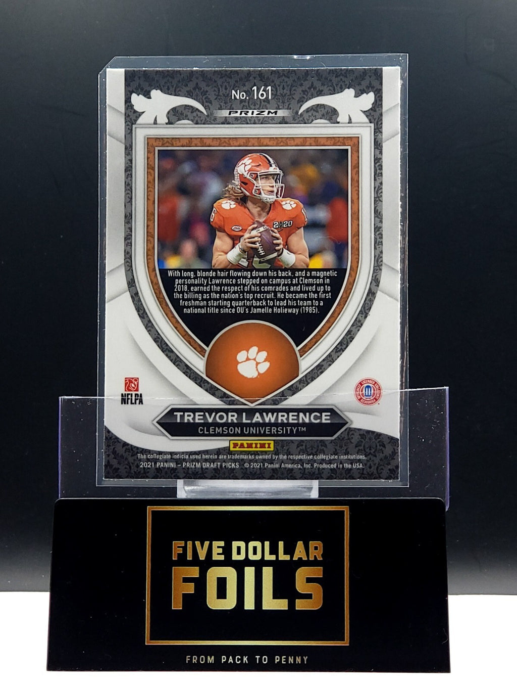 2021 Panini Prizm Draft Picks Crusade #161 Trevor Lawrence Ruby Wave