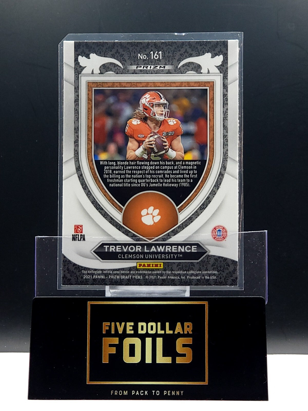 2021 Panini Prizm Draft Picks Crusade #161 Trevor Lawrence Ruby Wave