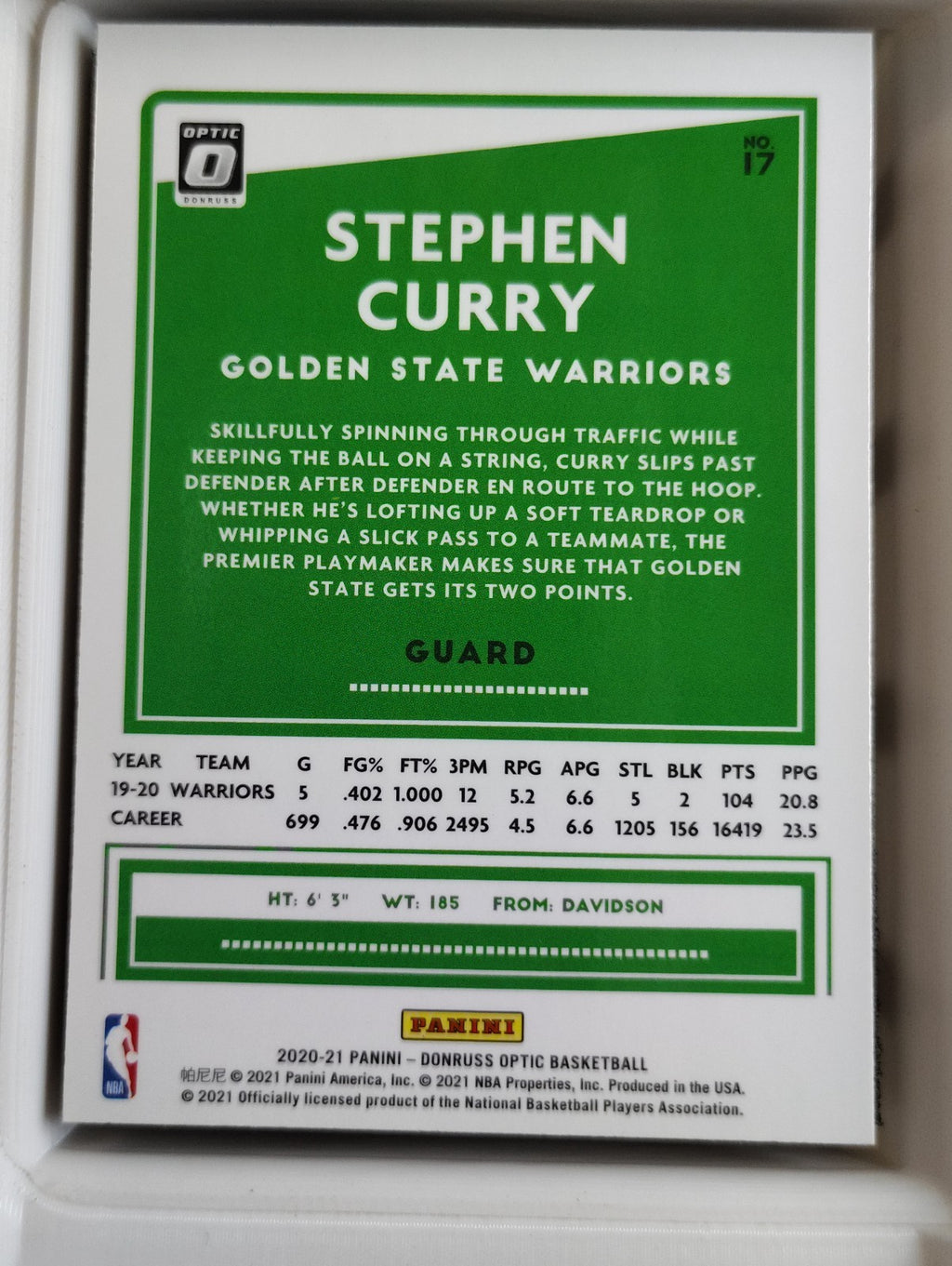 2020-21 Panini Donruss Optic Stephen Curry #17
