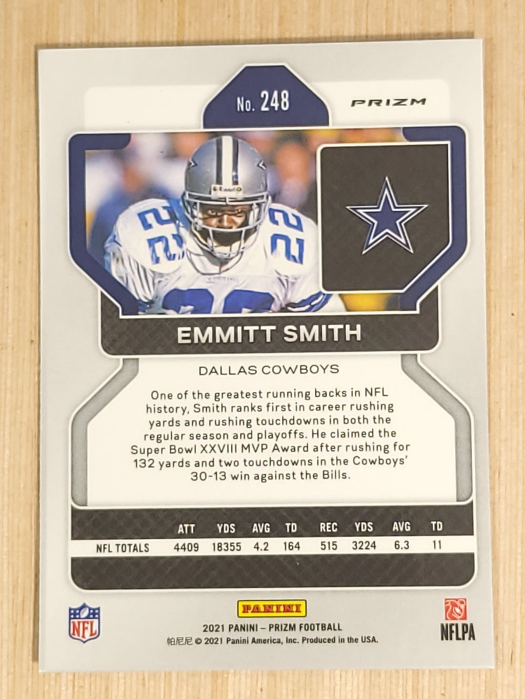 2021 Panini Prizm - Emmitt Smith #248 Silver Prizm