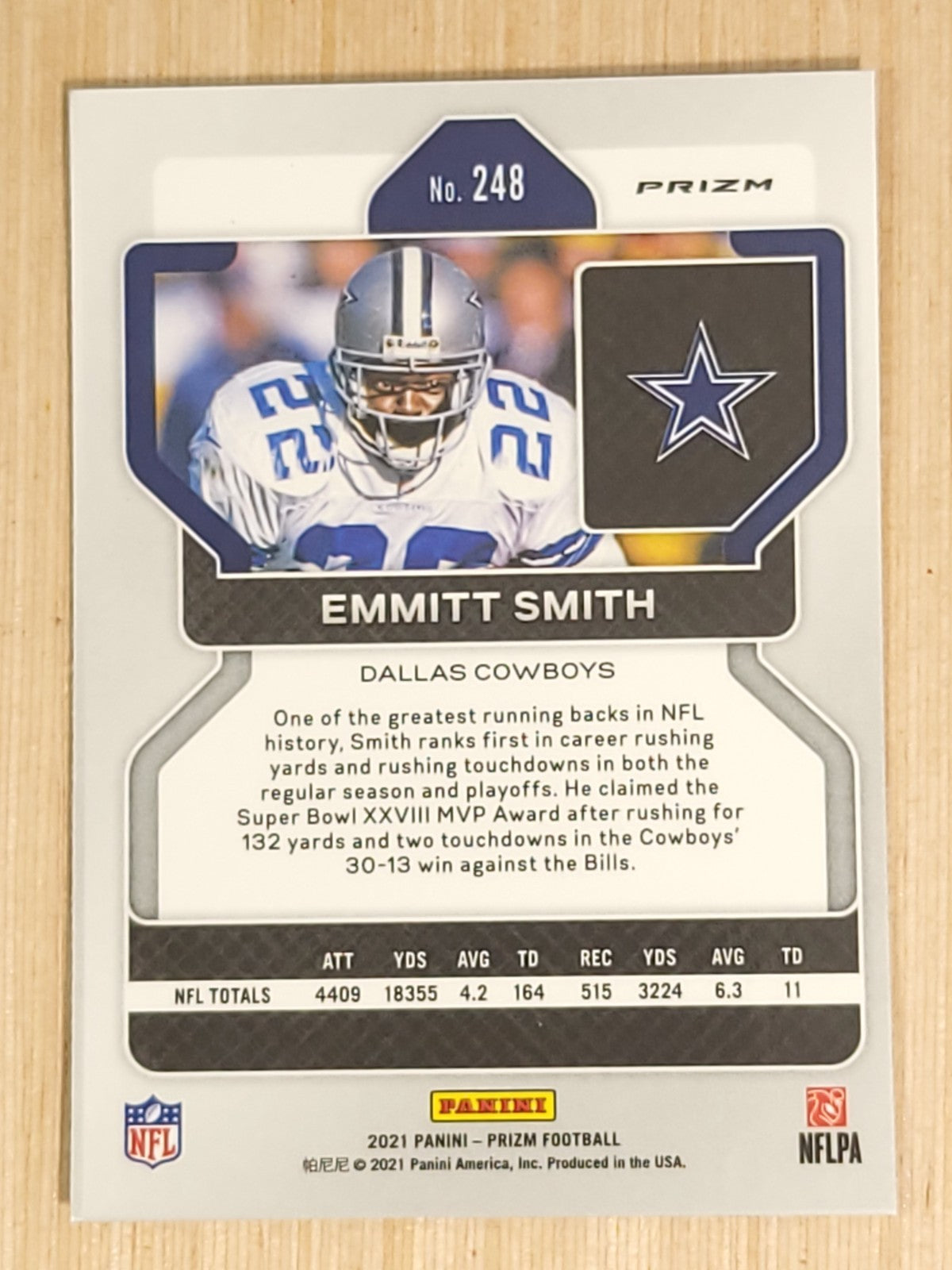 2021 Panini Prizm - Emmitt Smith #248 Silver Prizm