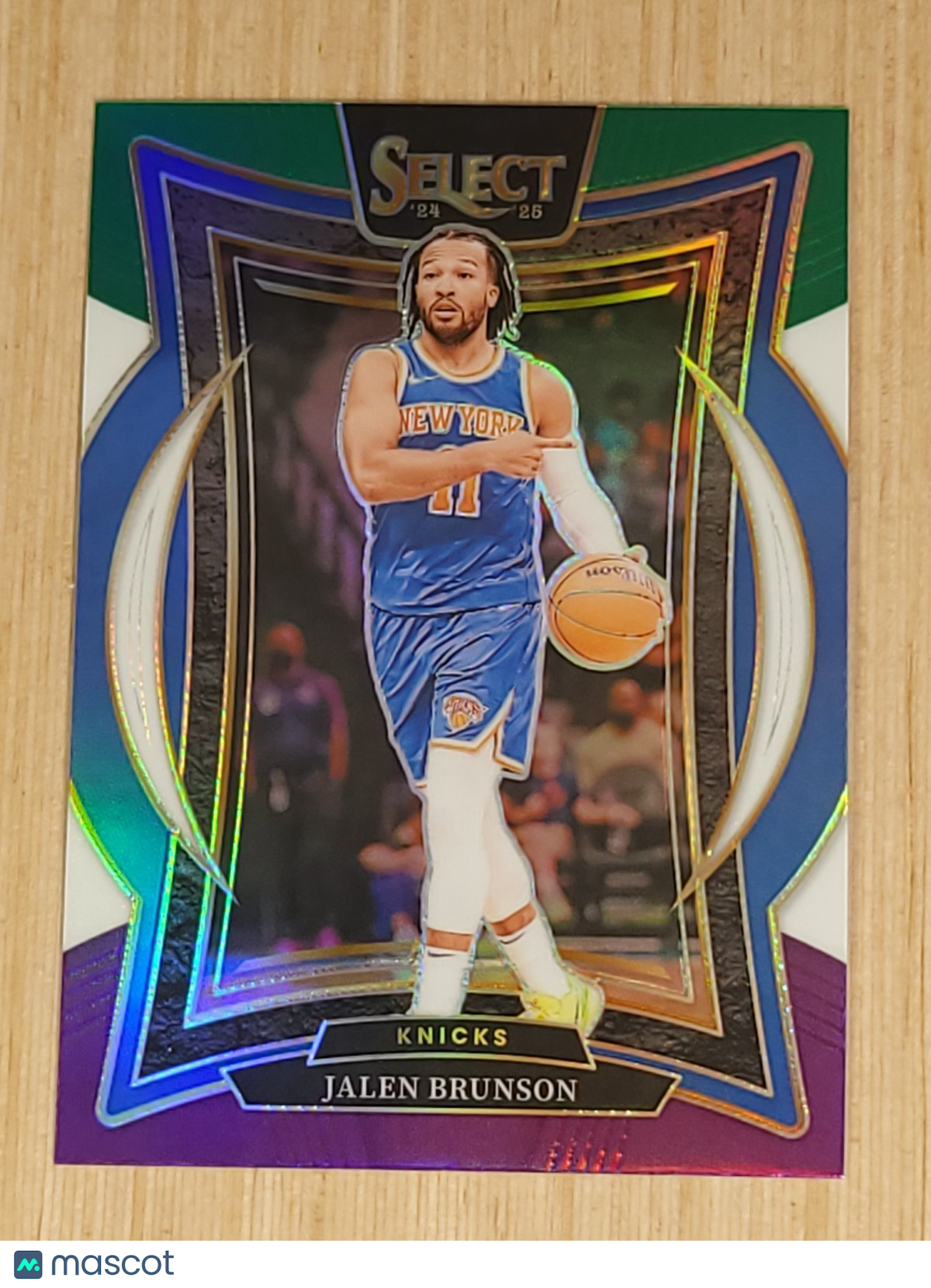 2024-25 Panini Select - Concourse Jalen Brunson #42 Green White Purple Prizm