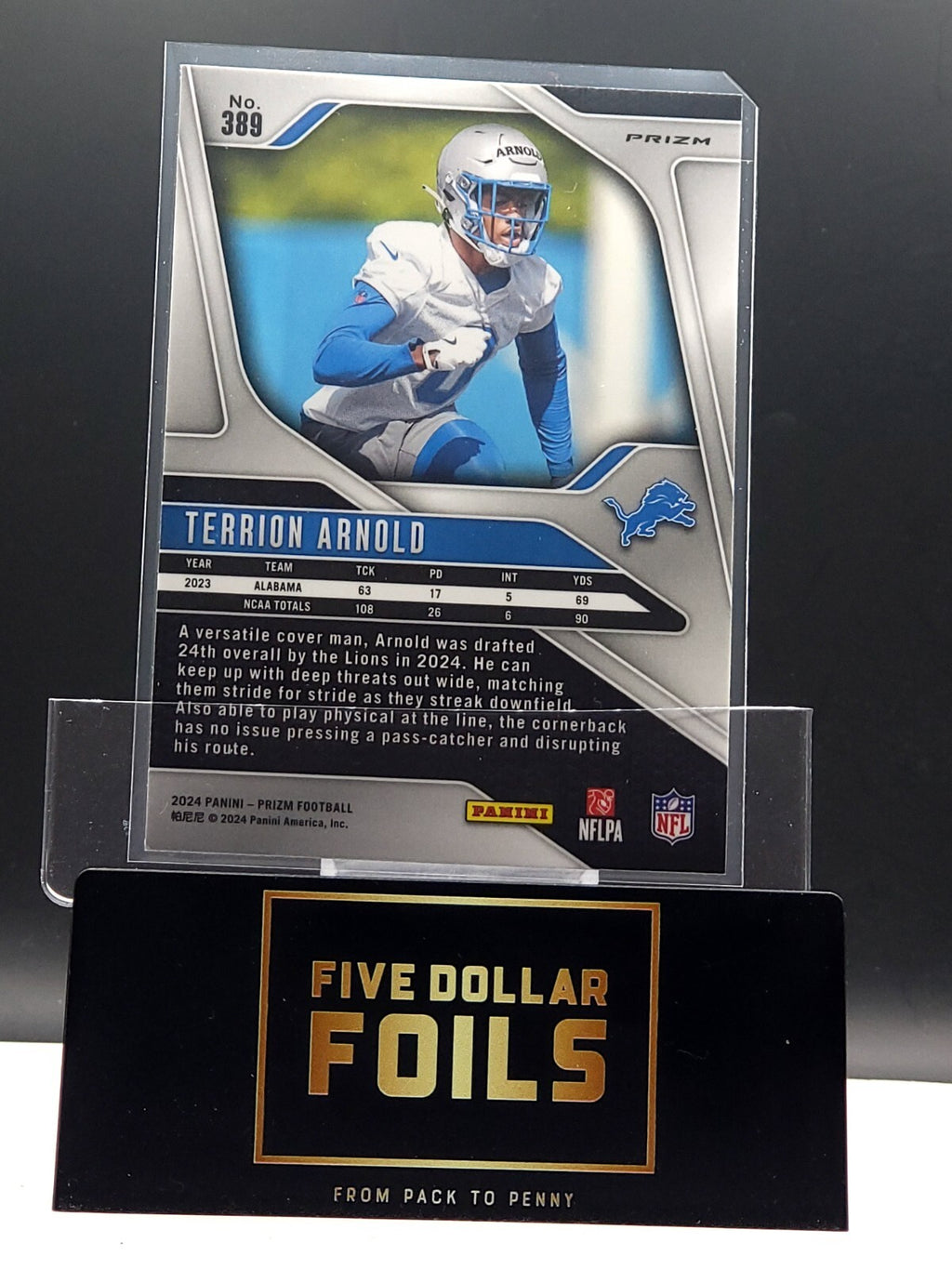*Free Shipping @ $10* 2024 Panini Prizm #389 Terrion Arnold Red White Blue