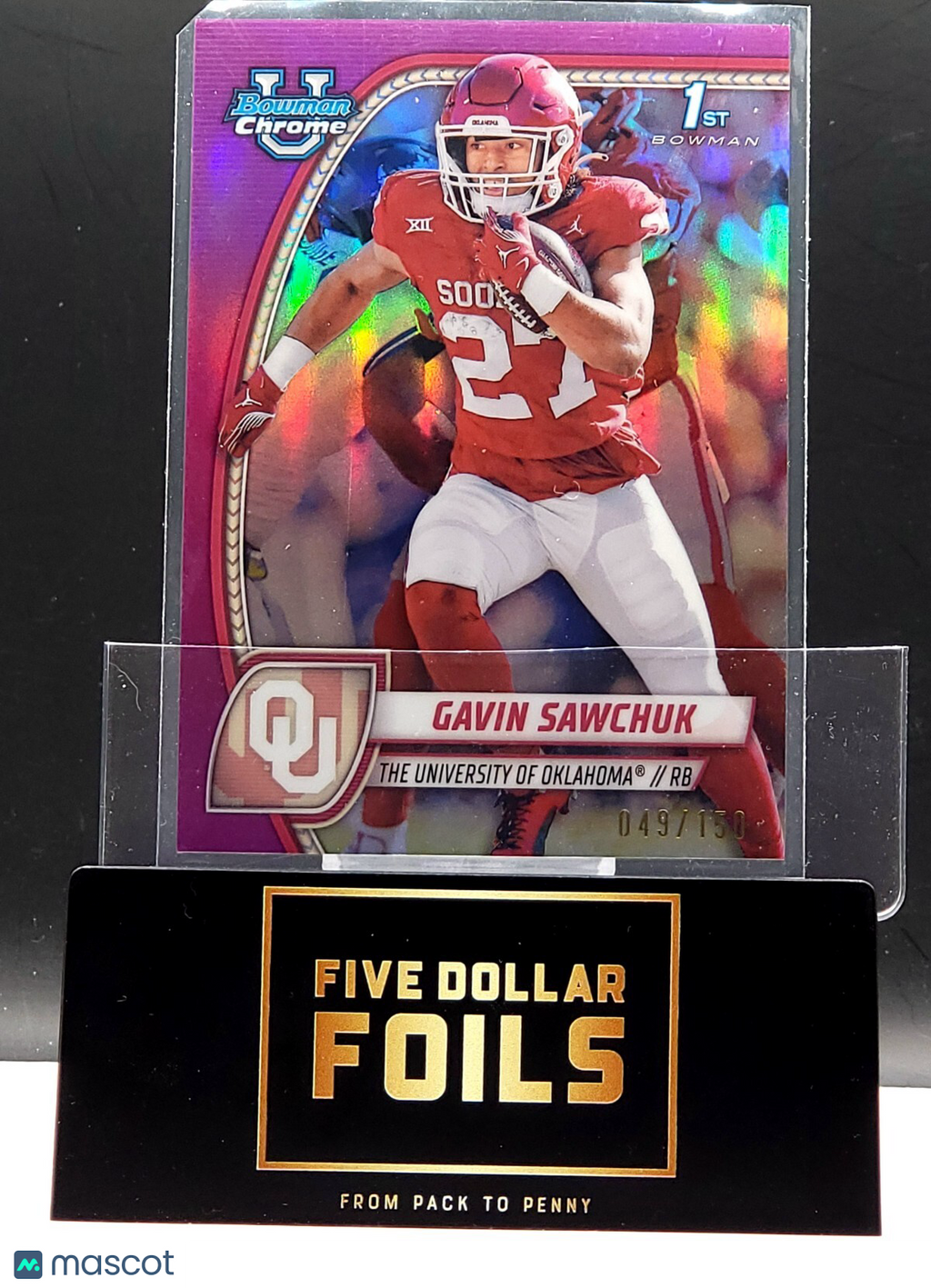 2024 Bowman University Chrome - #78 Gavin Sawchuk Magenta 049/150