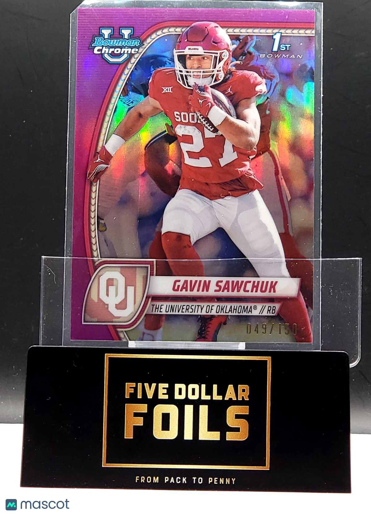 2024 Bowman University Chrome - #78 Gavin Sawchuk Magenta 049/150