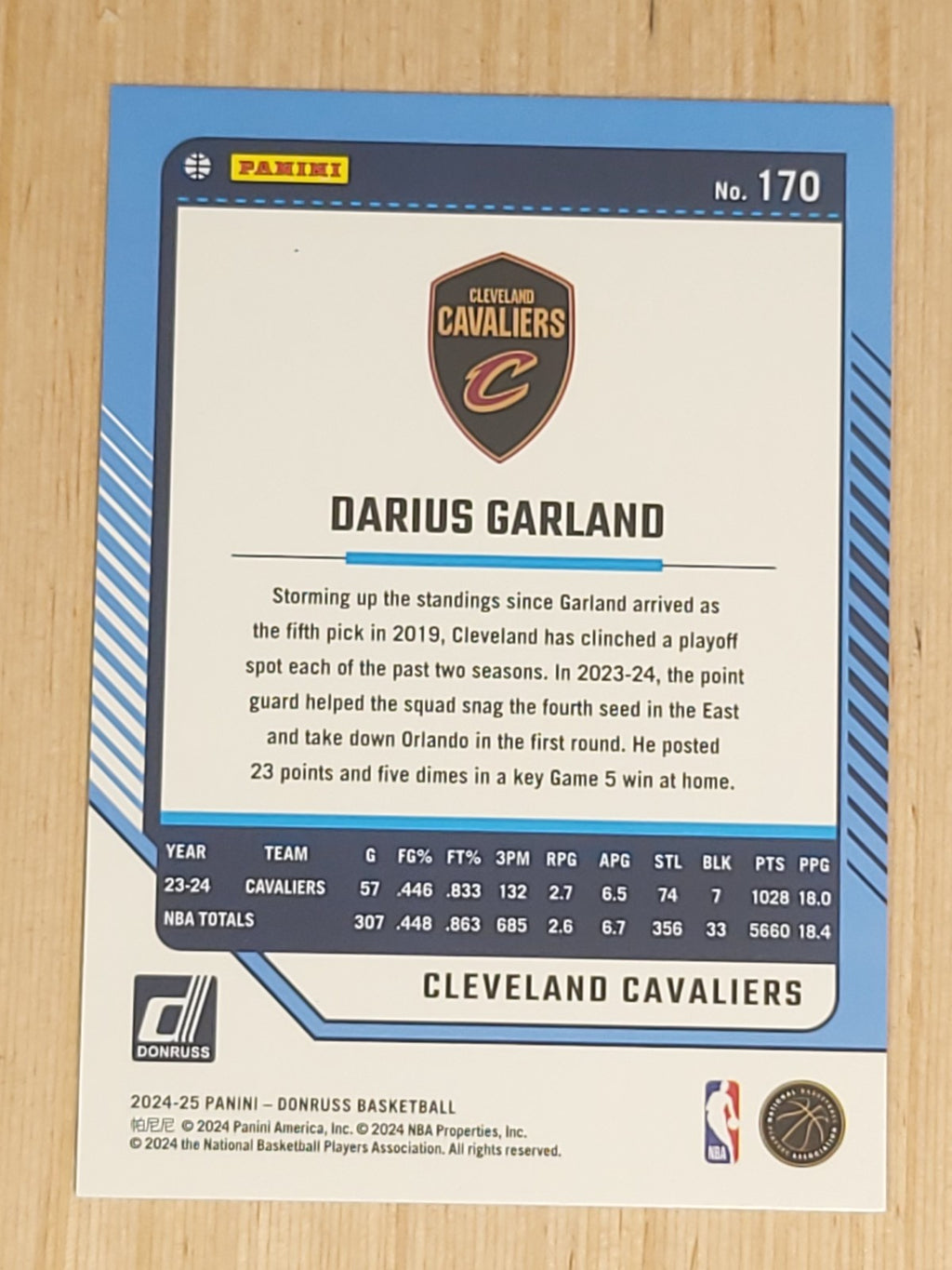 2024-25 Panini Donruss - Darius Garland #170 Yellow Black Choice 2/8