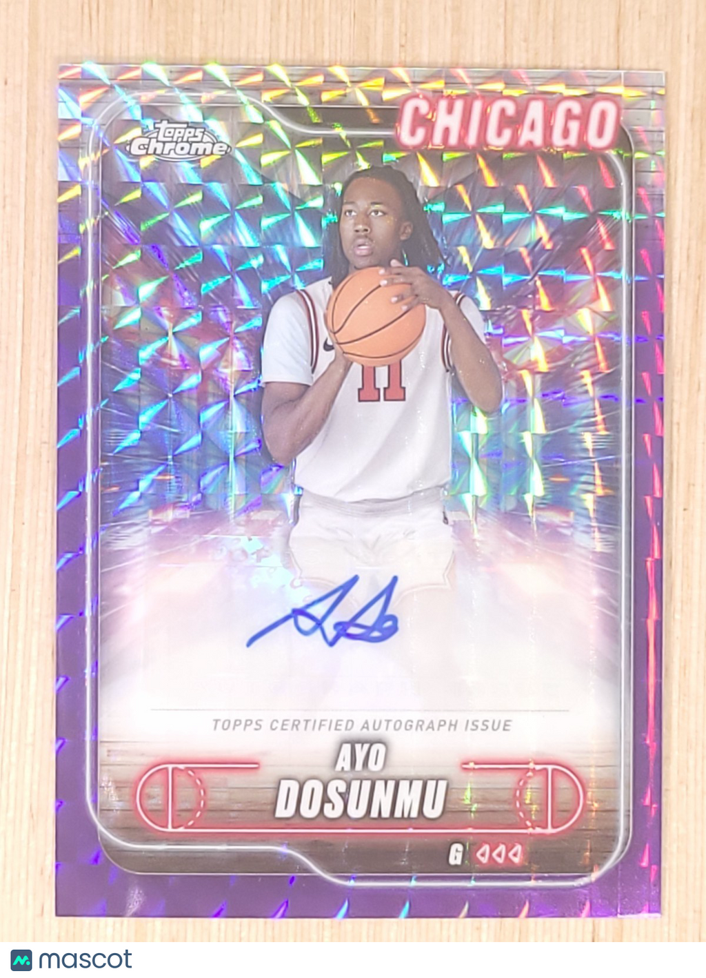 2024-25 Topps Chrome #TCA-ADO Ayo Dosunmu Purple Geometric