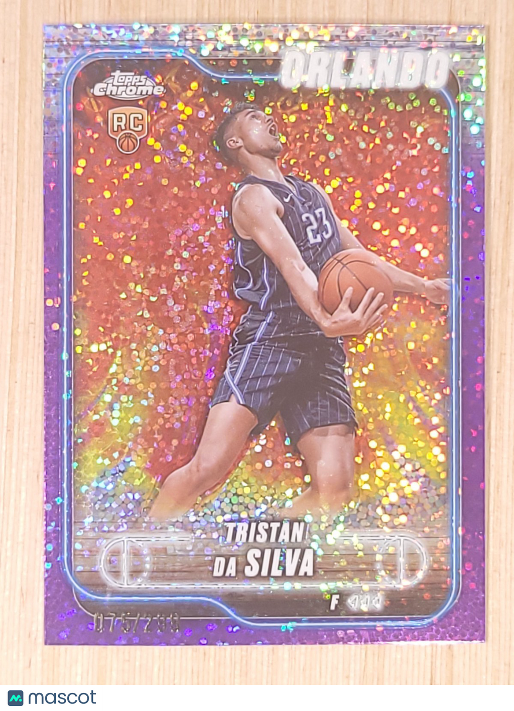 2024-25 Topps Chrome #124 Tristan Da Silva Purple Sparkle 075/299